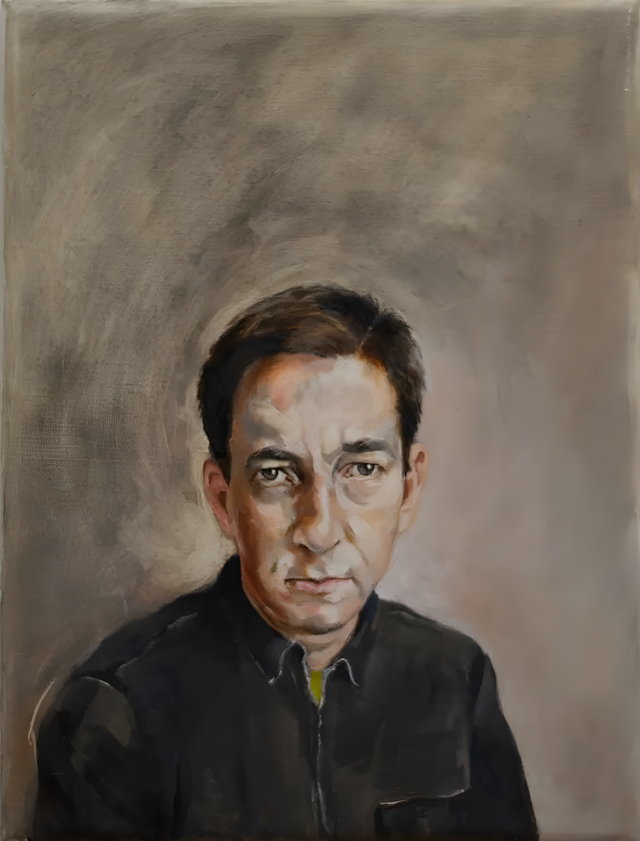  Glenn Greenwald , 2018, oil on linen, 12 x 9 inches