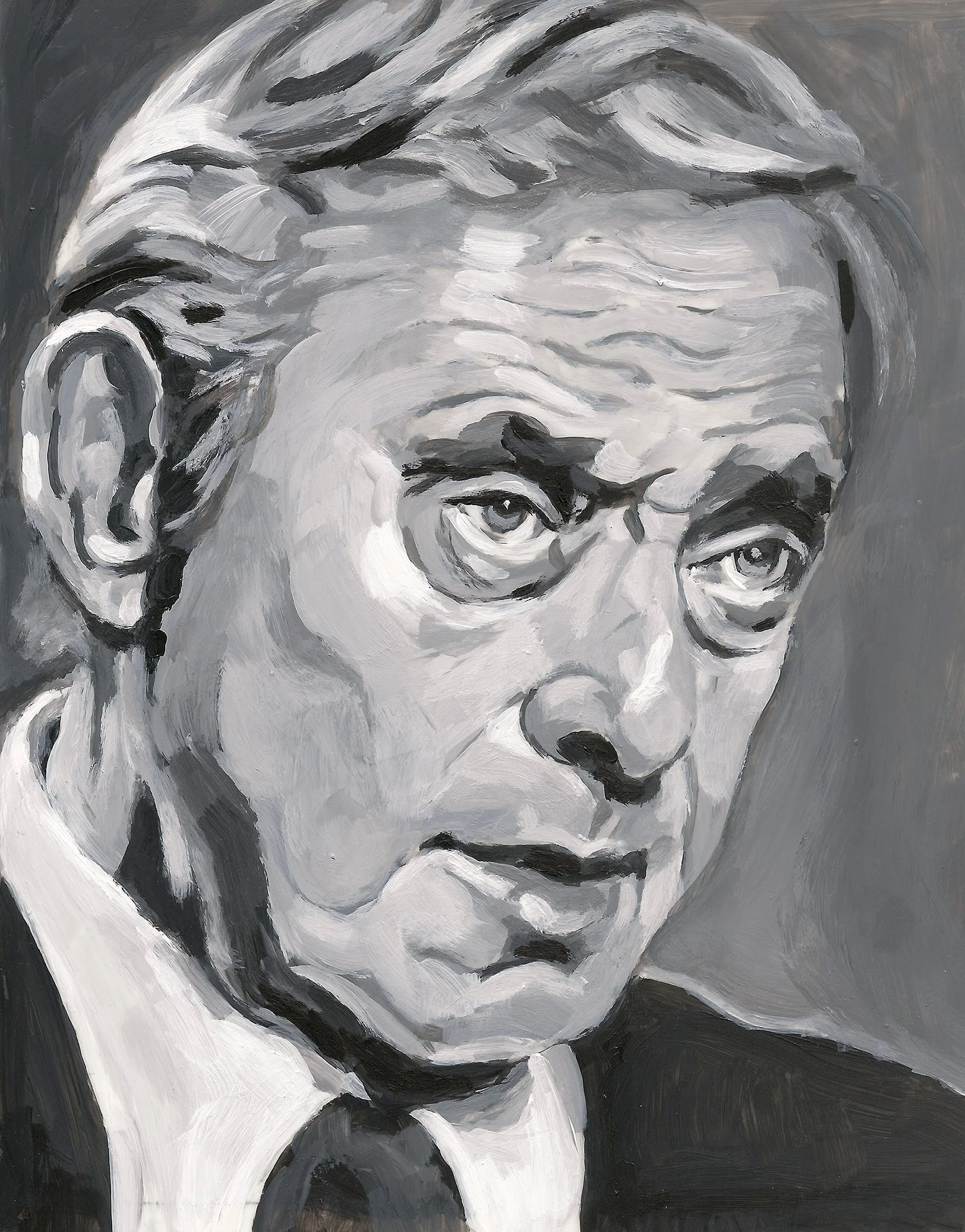  Issy Asper , acrylic on mylar on wood panel, 5.5 x 7 inches