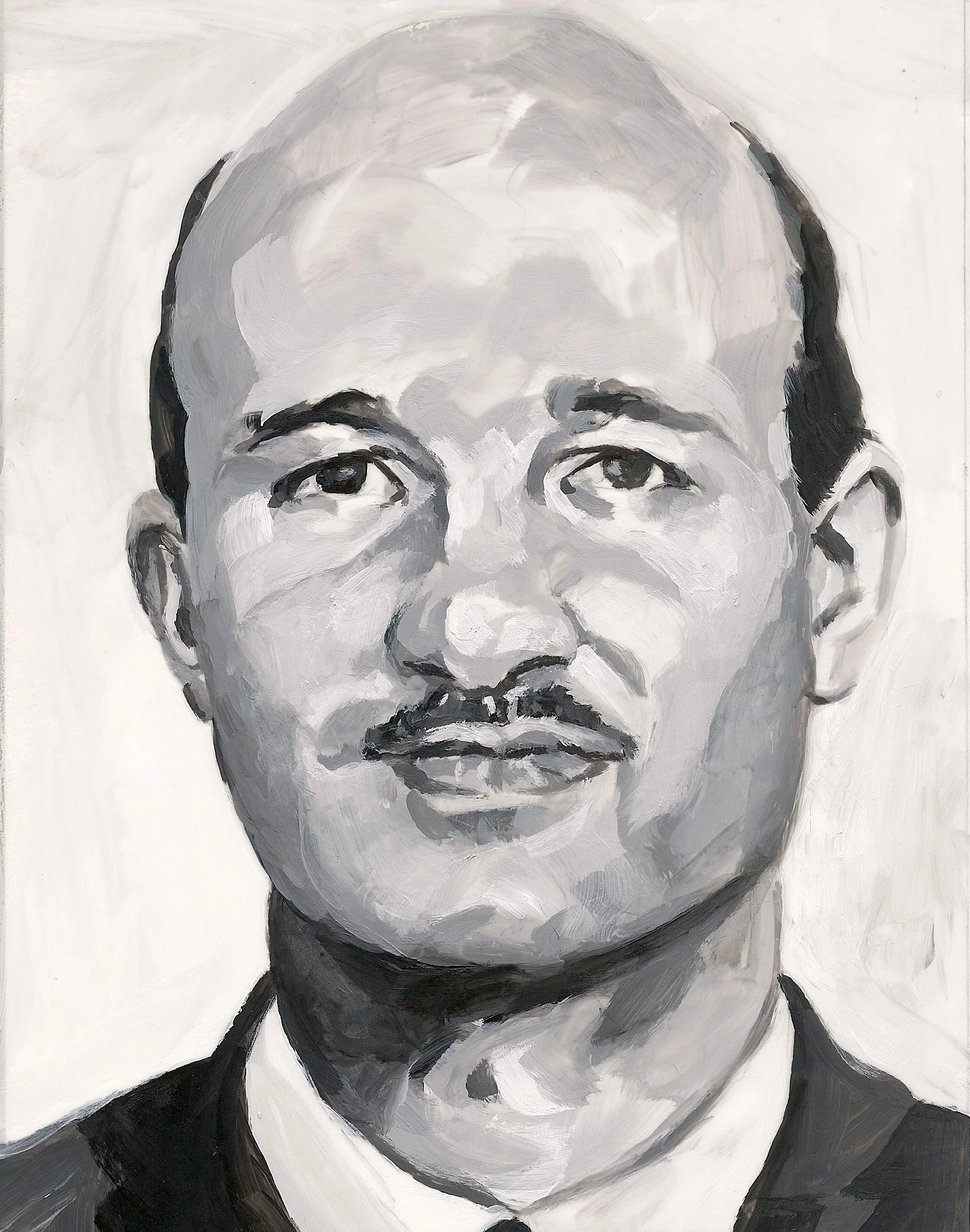  Ken Leishman , acrylic on mylar on wood panel, 5.5 x 7 inches