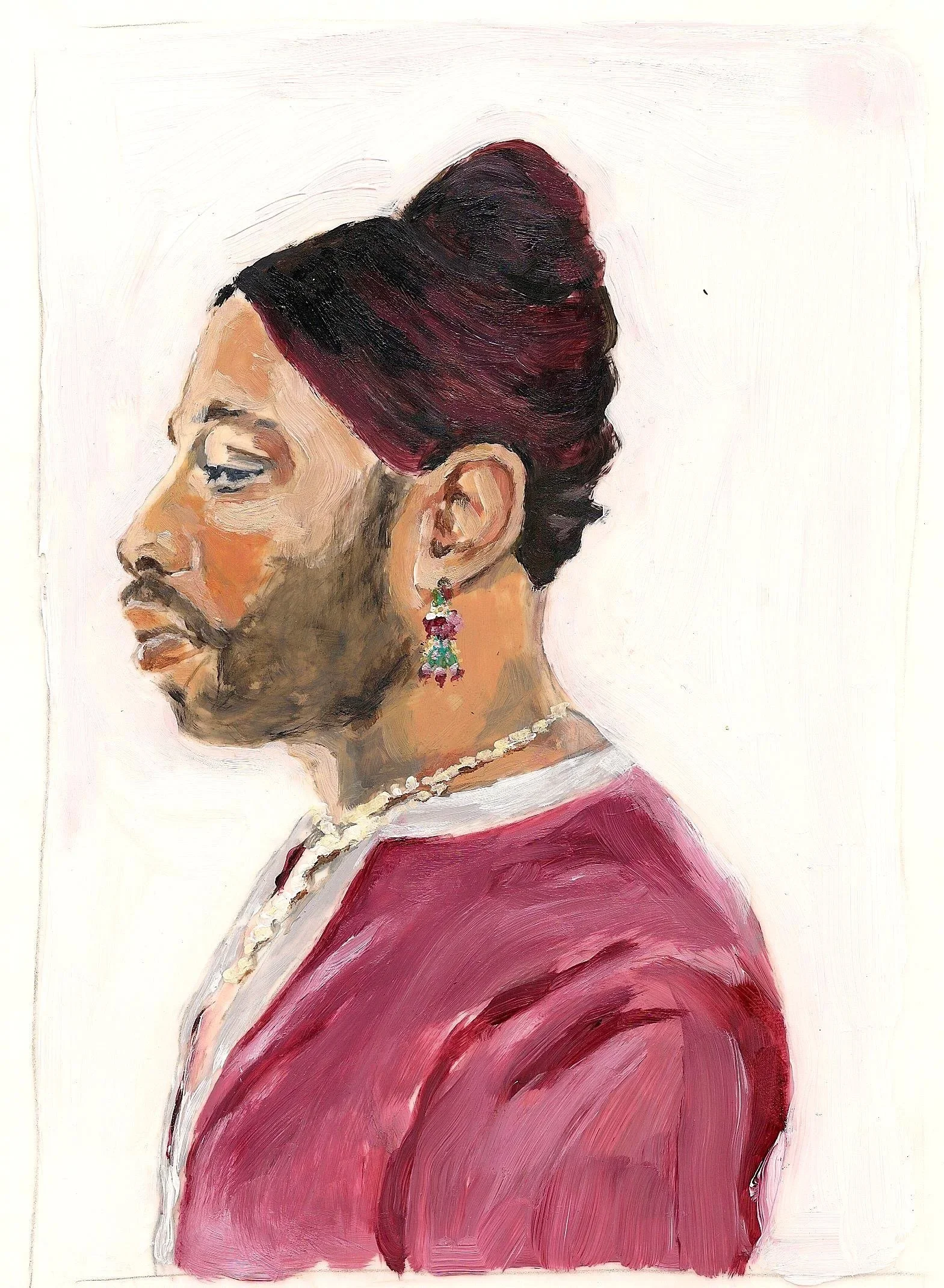 "Kalup Linzy", 2011, acrylic on mylar, 11 x 8.5 inches