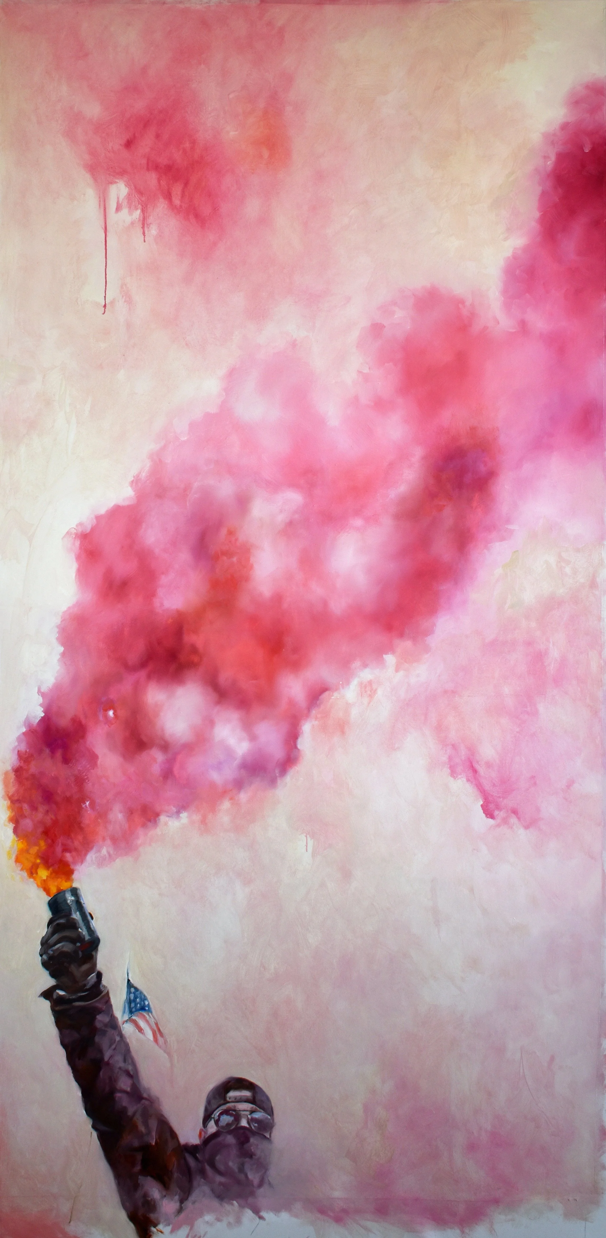  Stop the Steal/em , oil on canvas, 72 x 36 inches