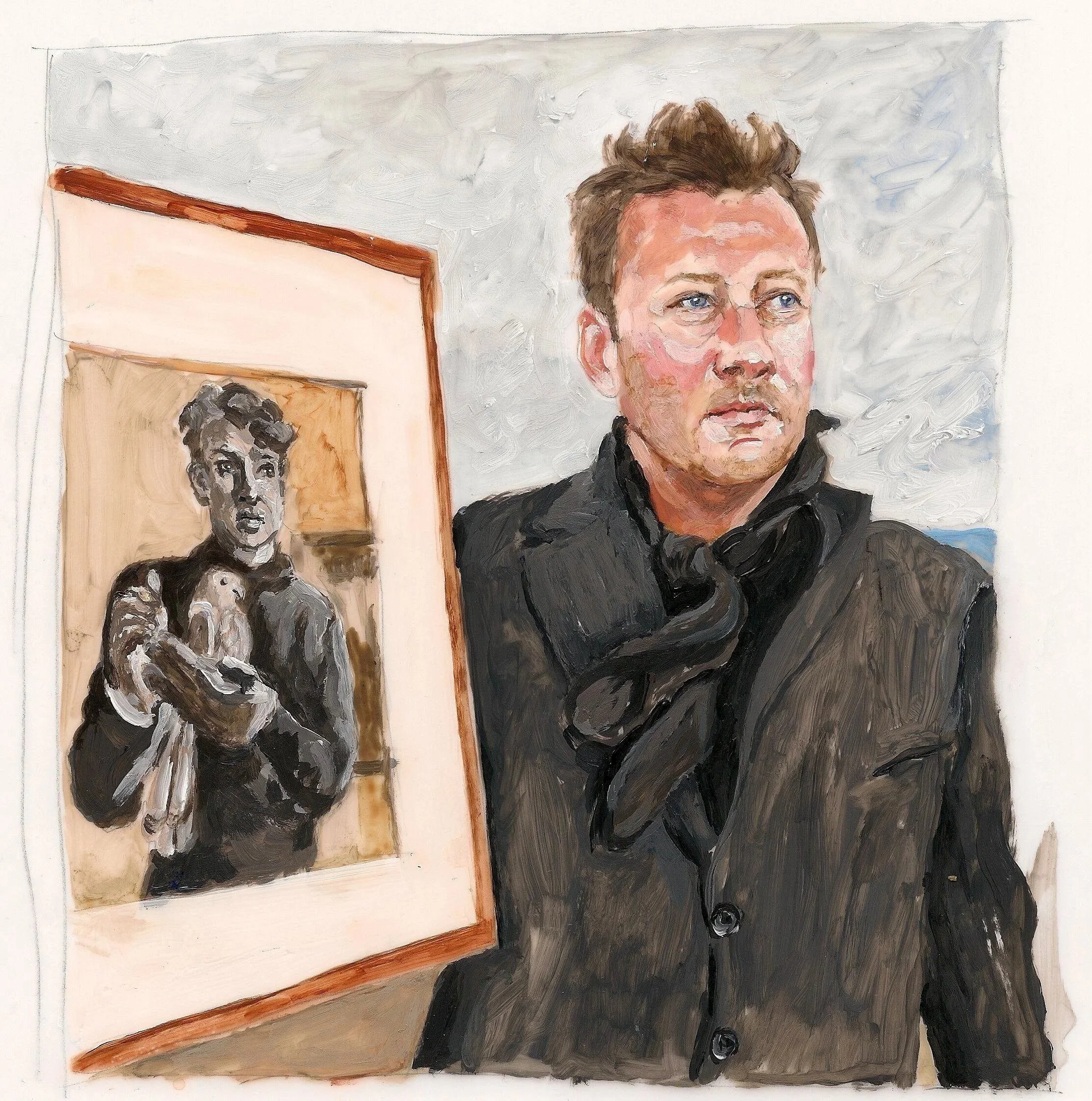 "David McAdam Freud", 2011, acrylic on mylar, 11 x 8.5 inches