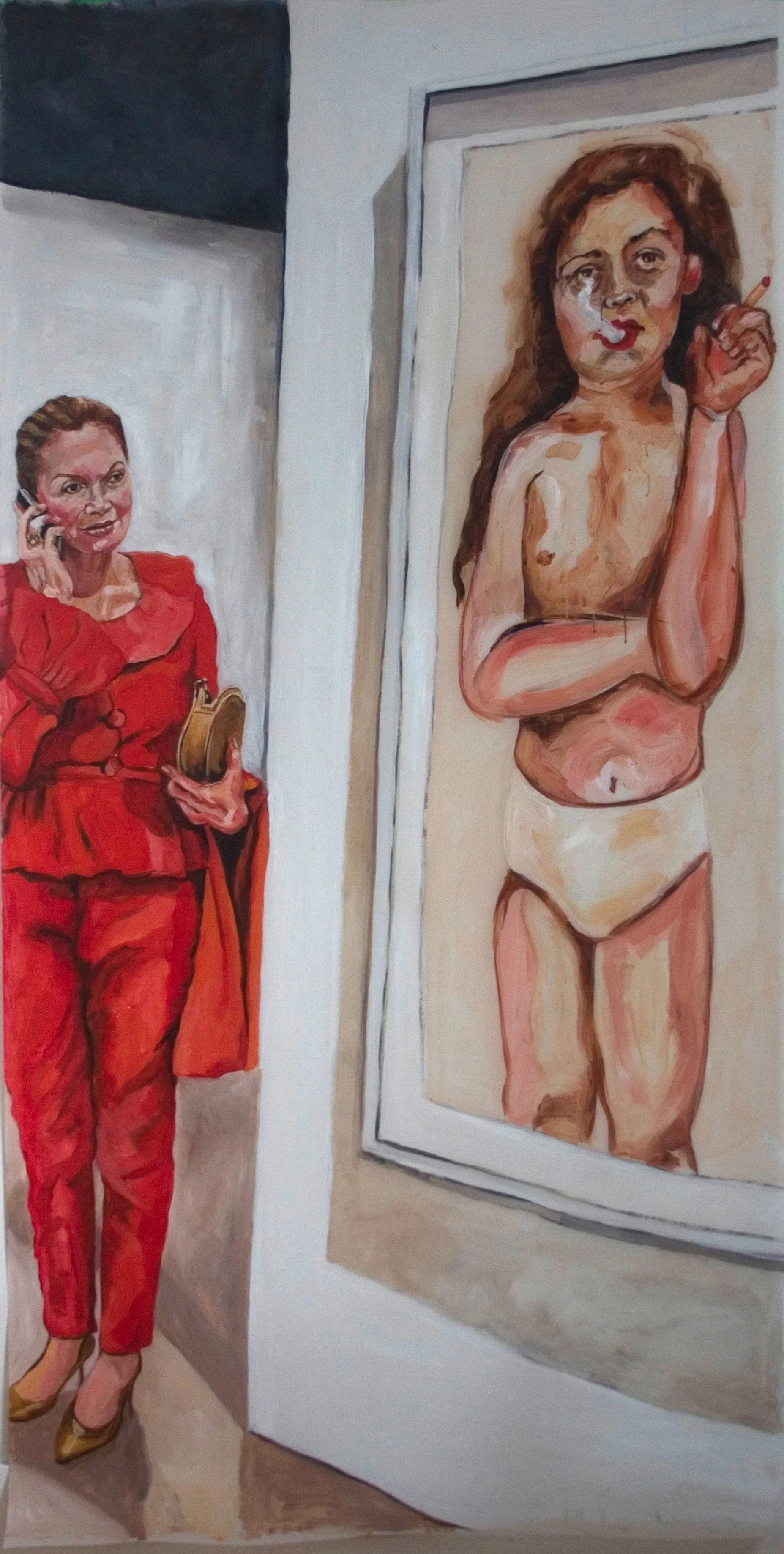 "Her", 2014, acrylic on mylar, 72 x 42 inches