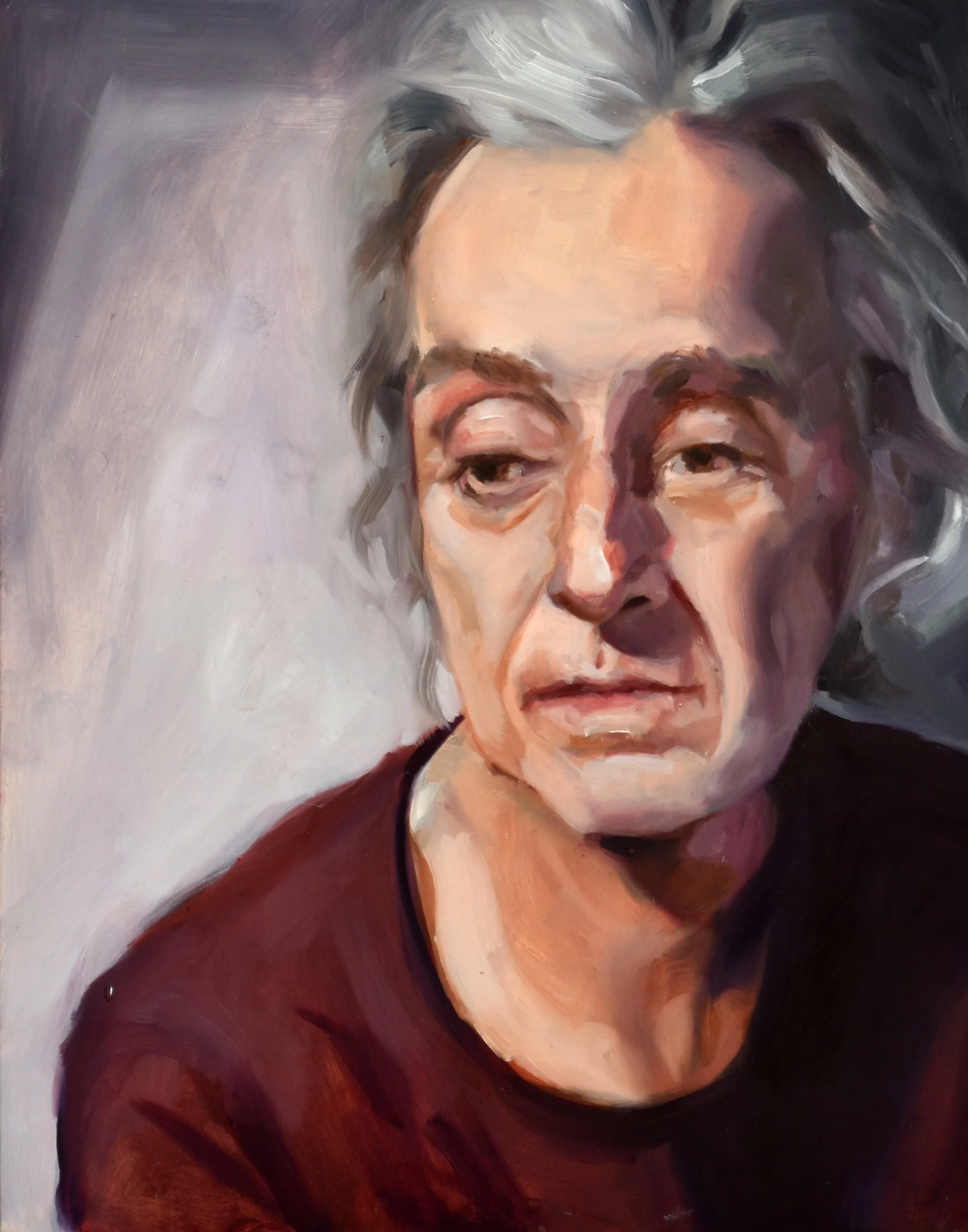  "My time is up anyway." , oil on panel, 14 x 11 inches