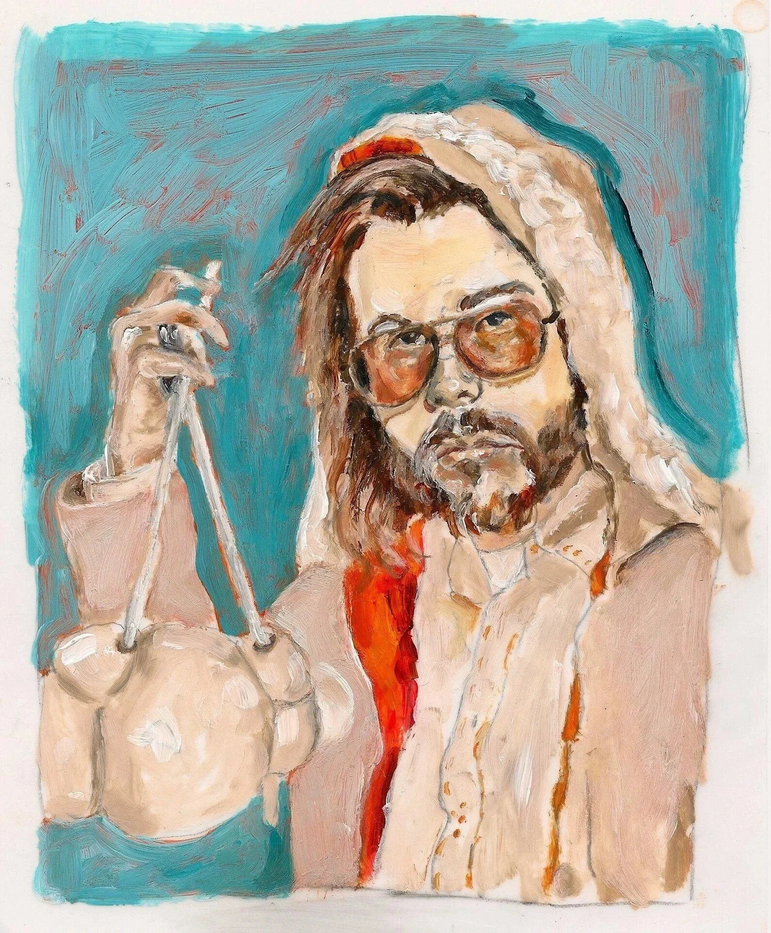 "Alex McLeod", 2011, acrylic on mylar, 11 x 8.5 inches