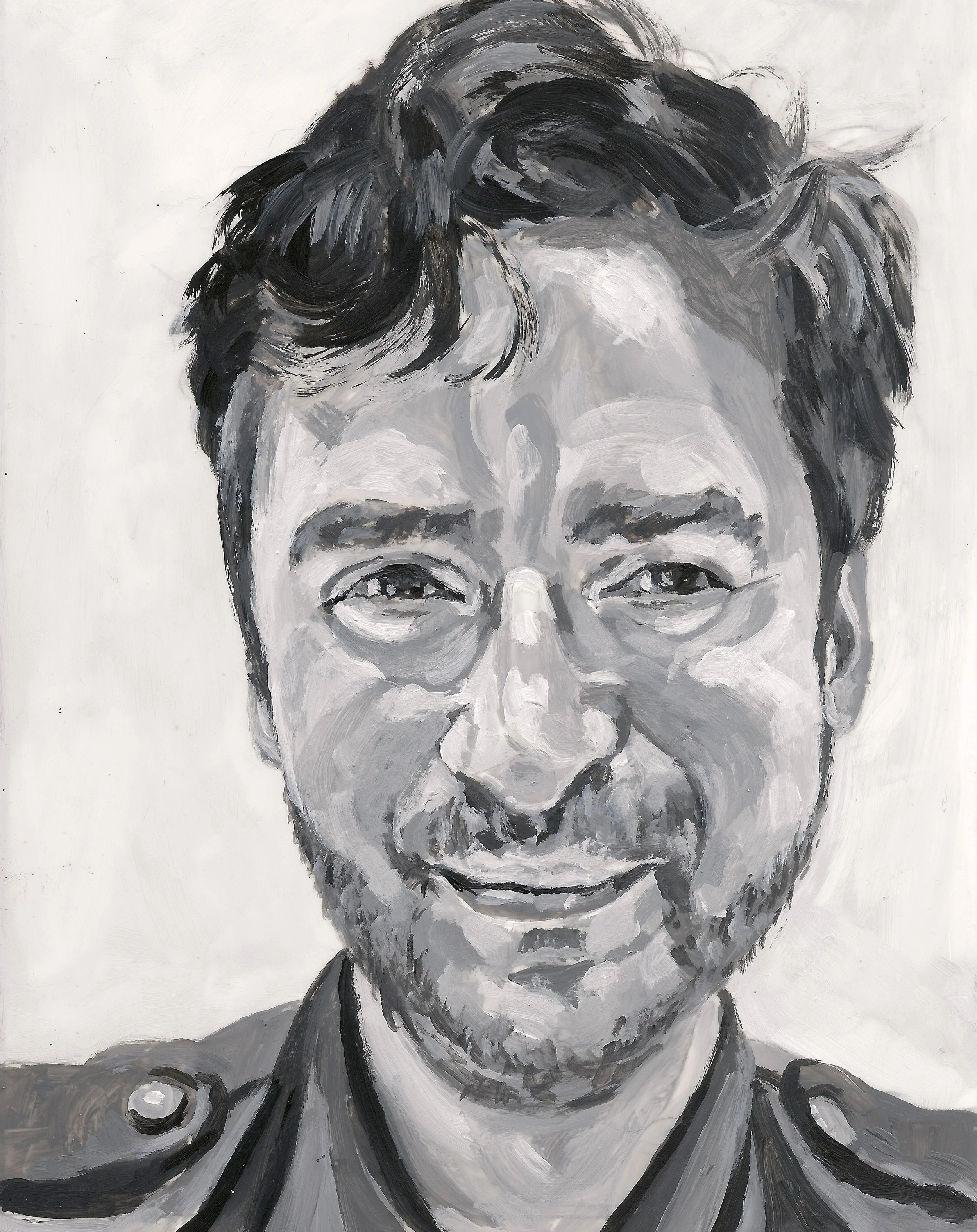  Marcel Dzama (Artist) , acrylic on mylar on wood panel 5.5 x 7 inches