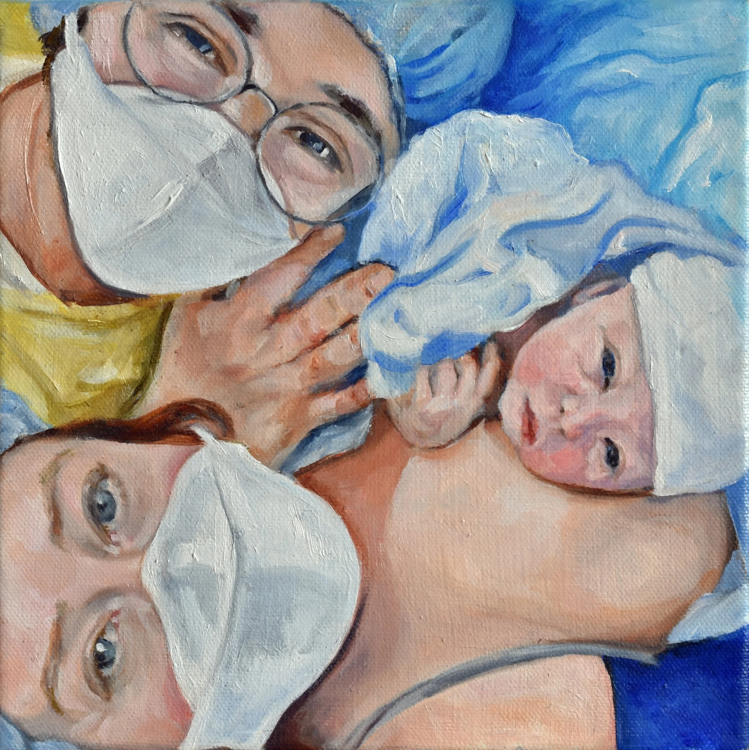  David Sara Sonnie , oil on linen 10 x 8 inches