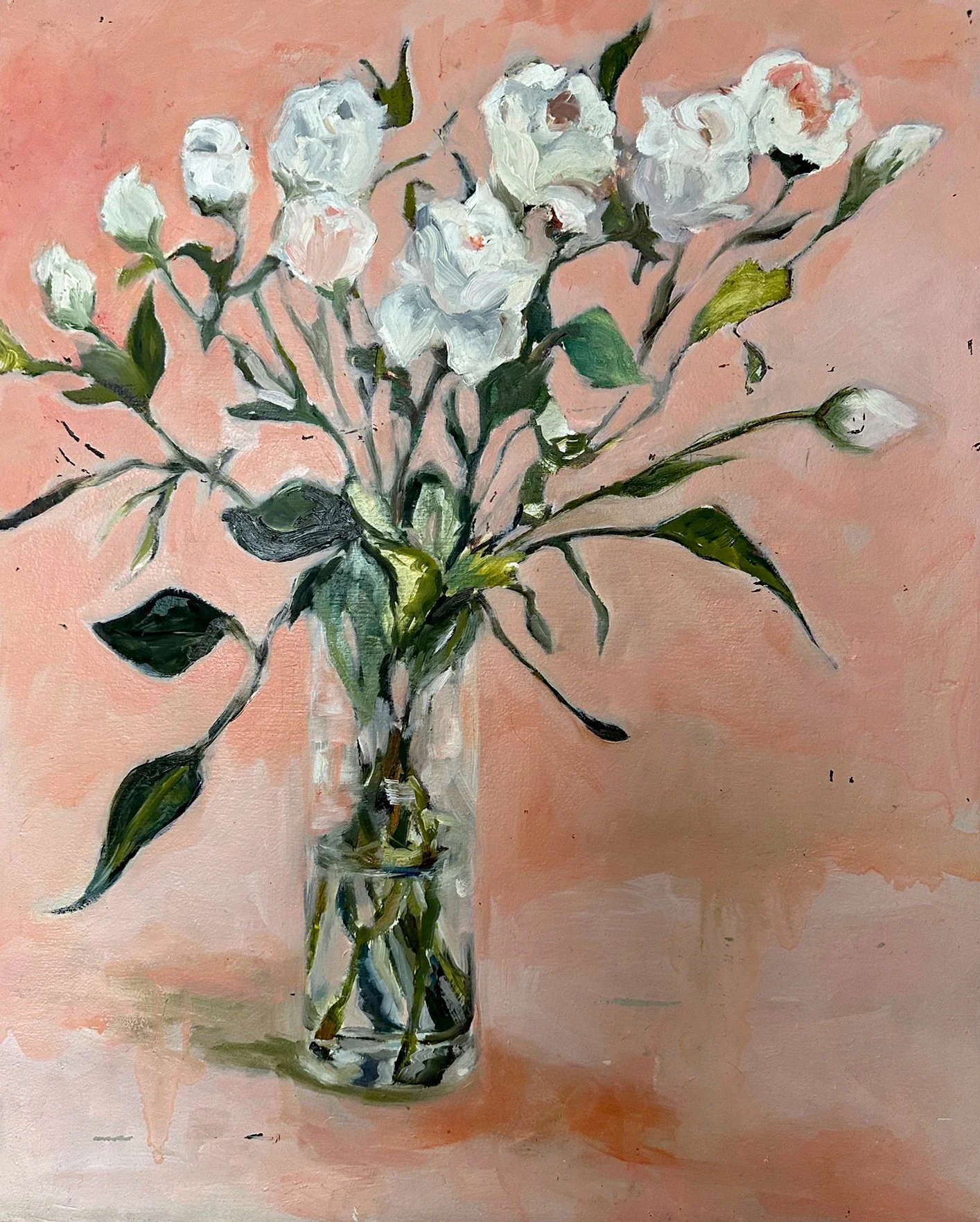  Rose , oil on panel, 9 x 12 inches