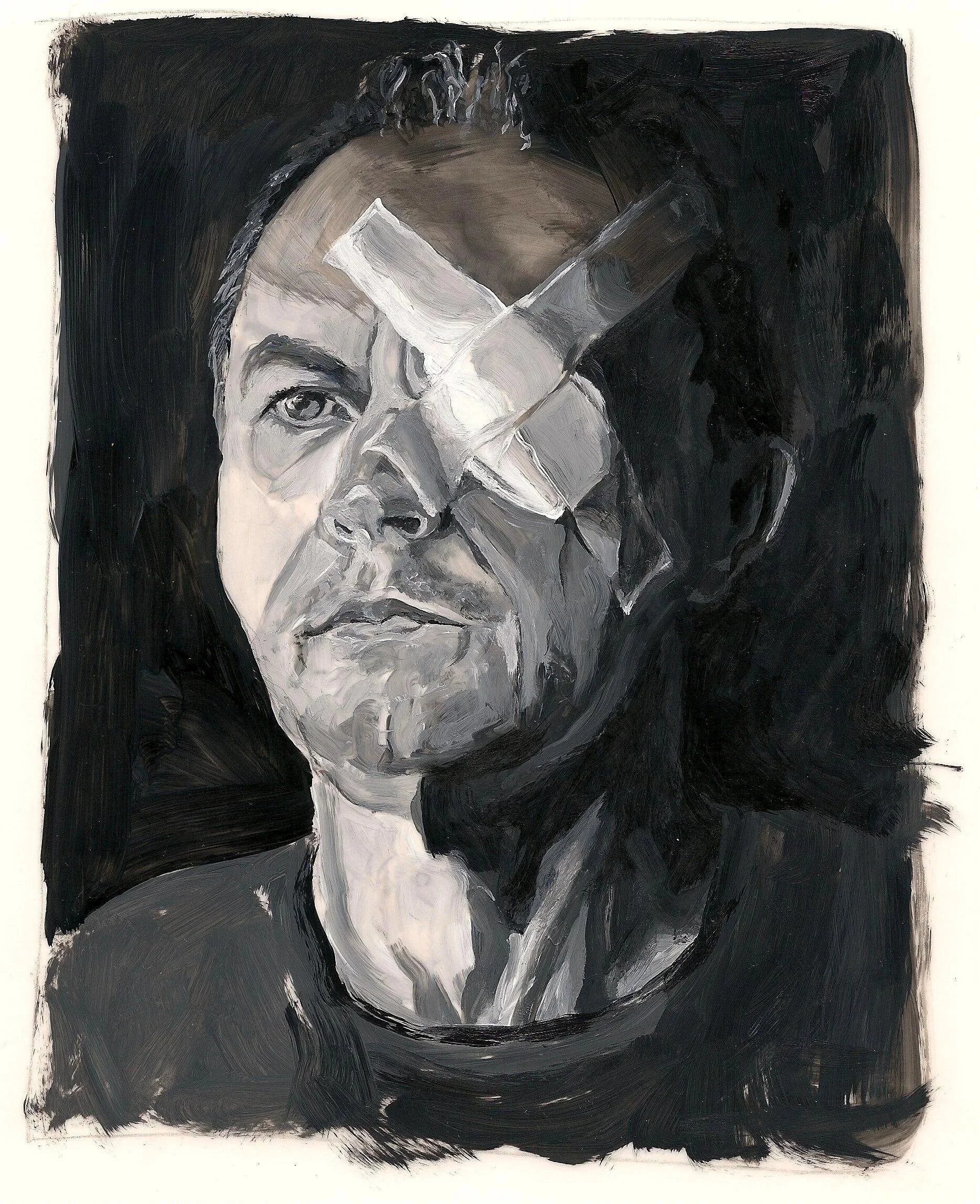 "Lou Beach", 2011, acrylic on mylar, 11 x 8.5 inches