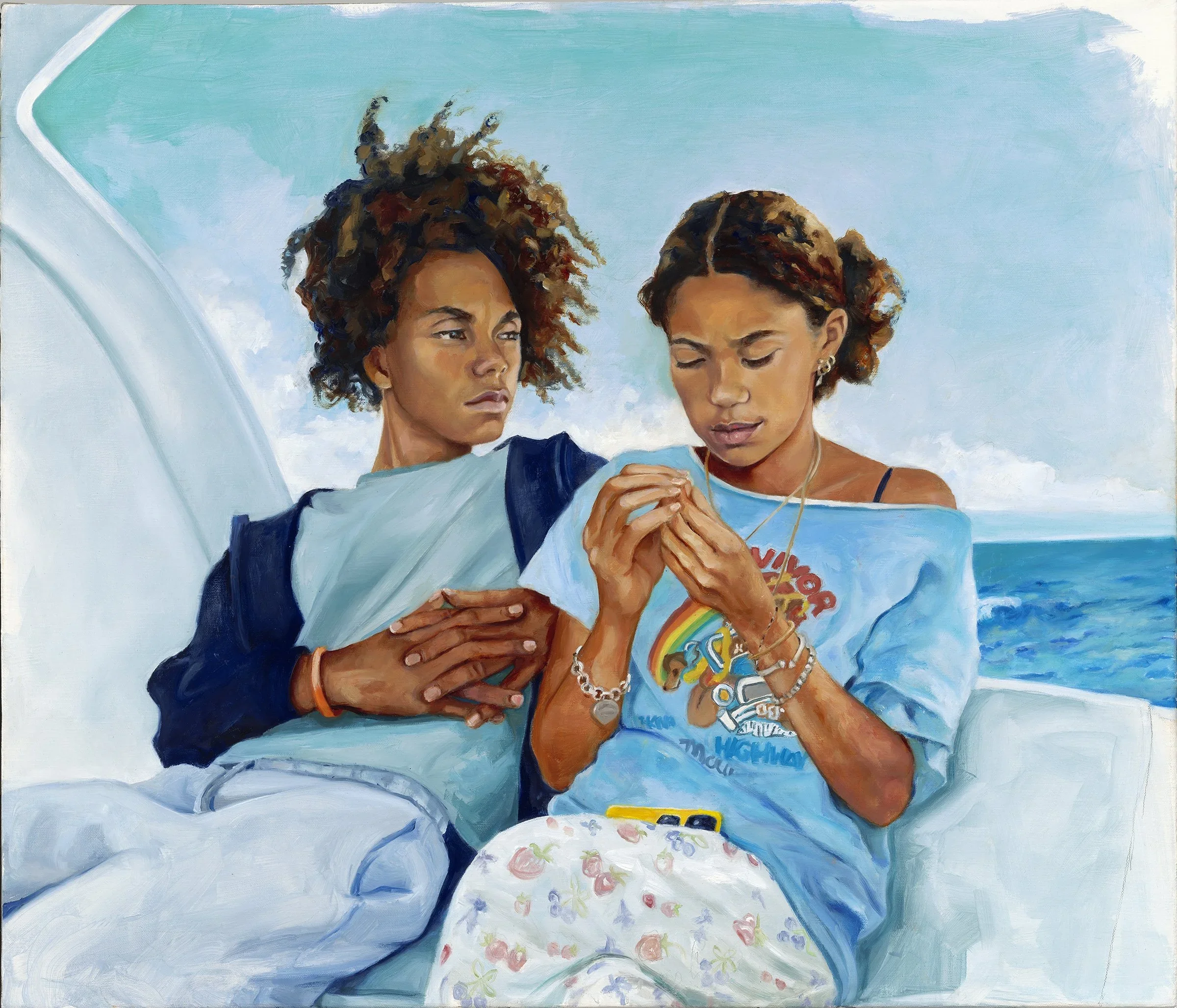 "Theo and Lily", oil on linen, 24 x 28 inches. Private Collection.