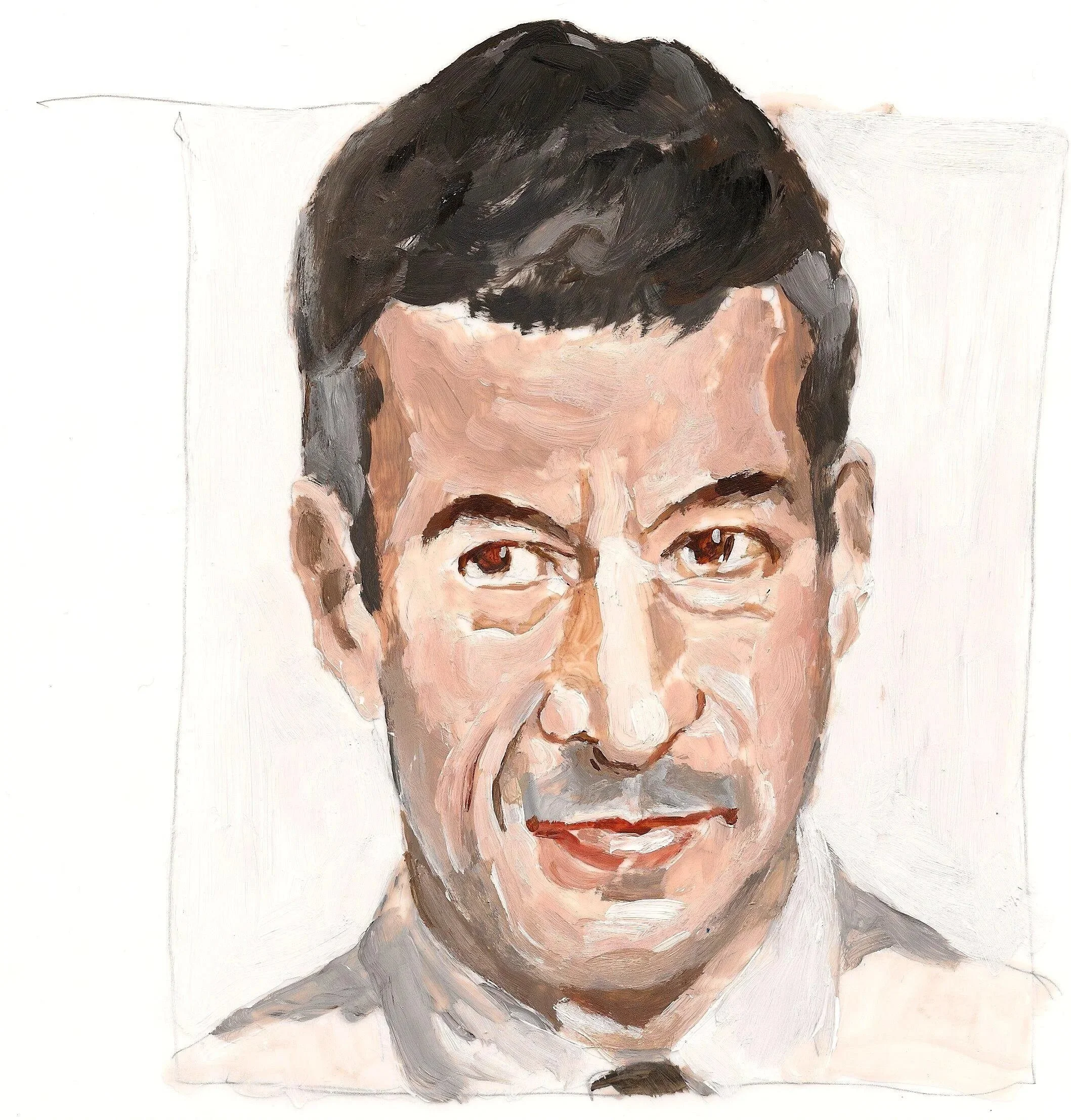 "Maurizio Cattelan", 2011, acrylic on mylar, 11 x 8.5 inches