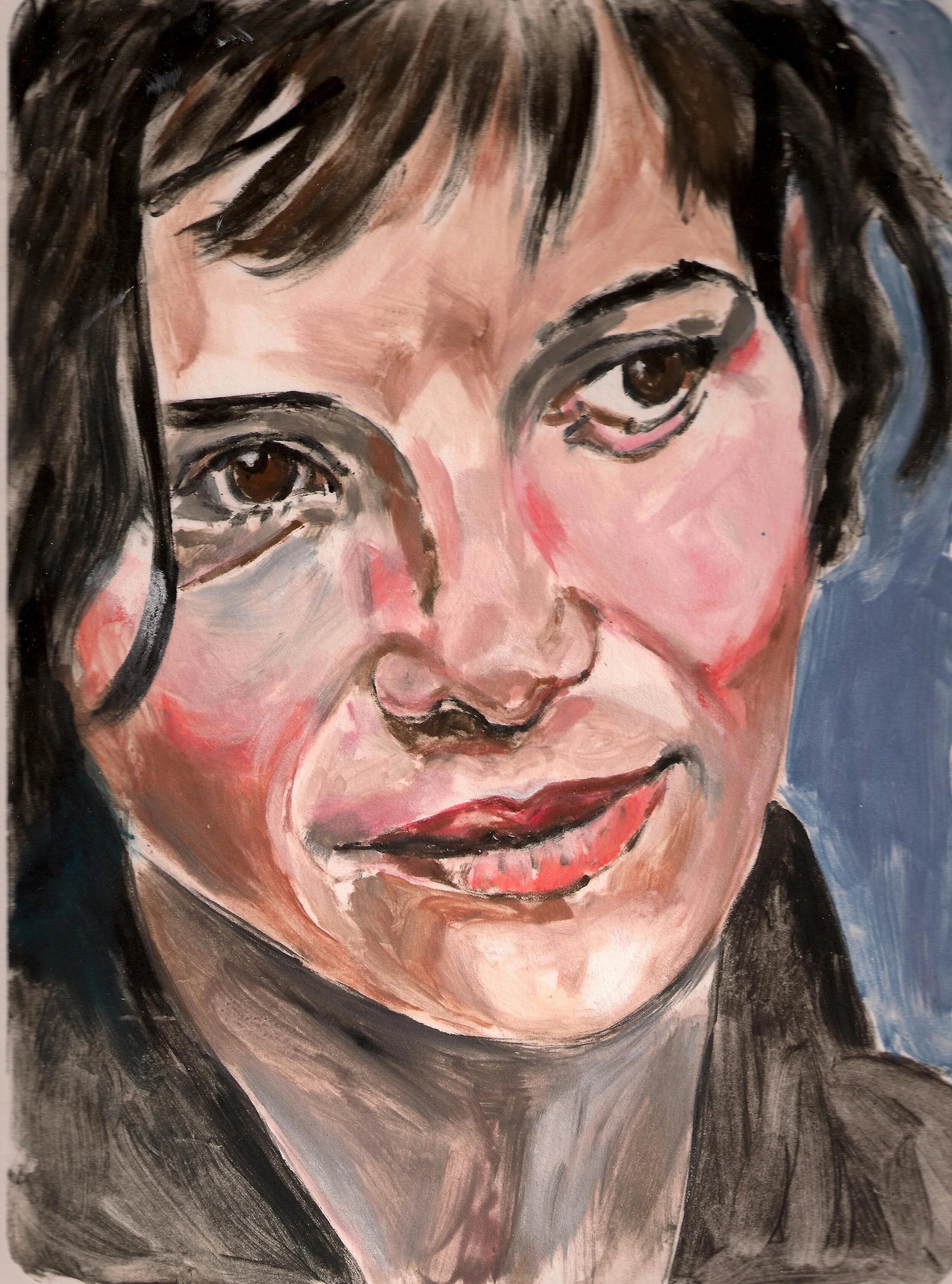 "Juliet Binoche", monotype, 10 x 7.5 inches