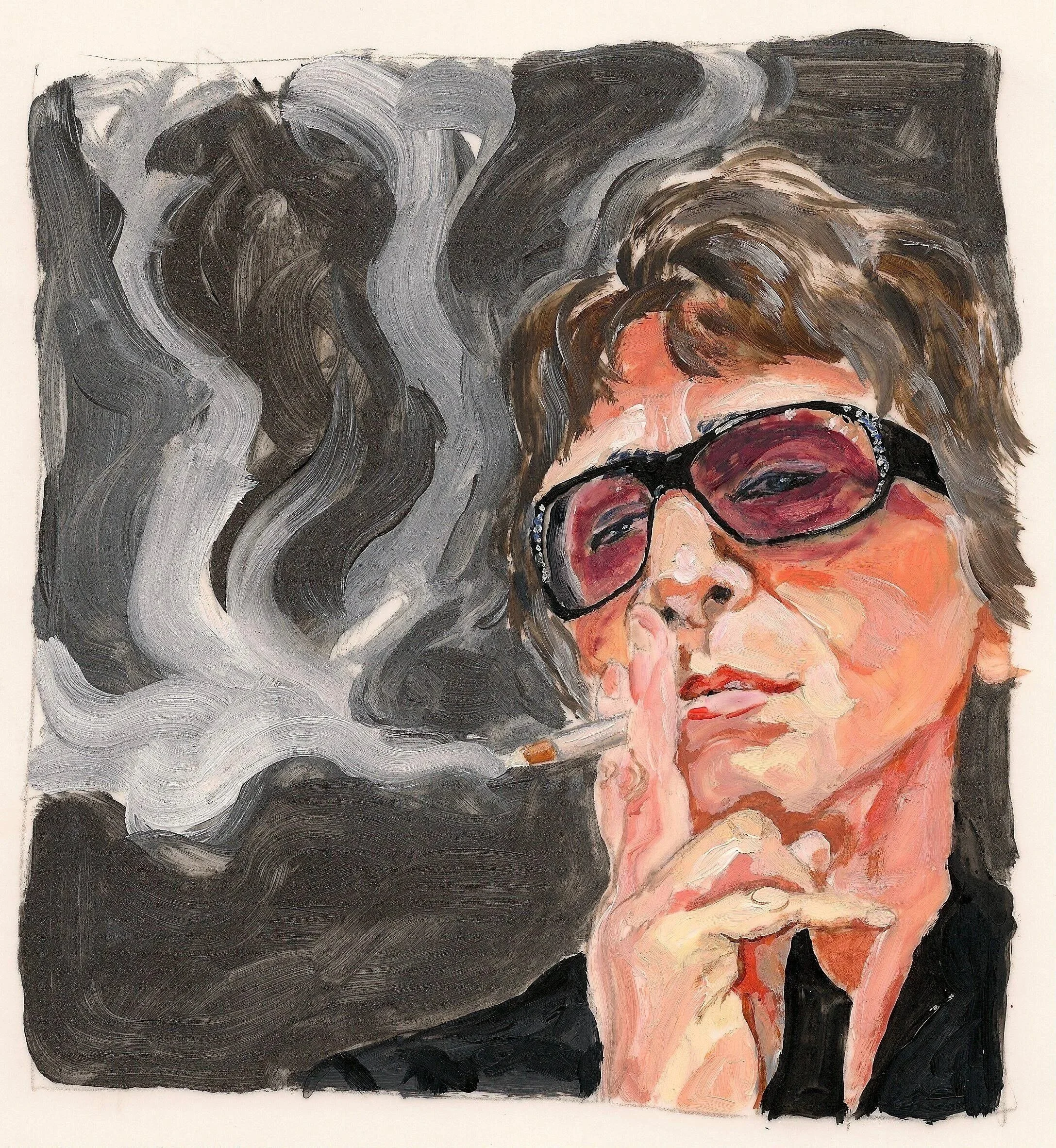 "Judith Braun", 2011, acrylic on mylar, 11 x 8.5 inches