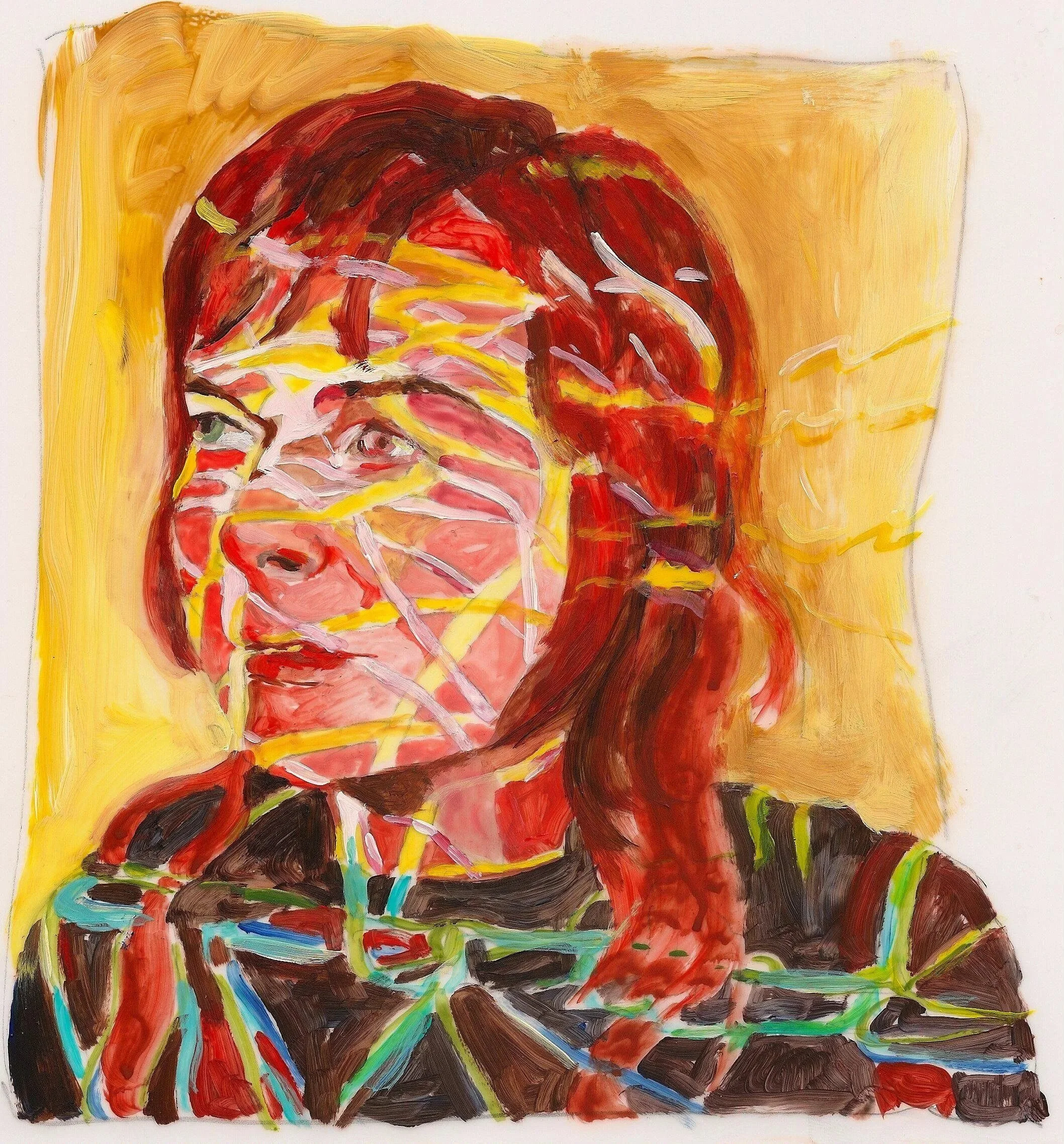 "Shary Boyle", acrylic on mylar, 11 x 8.5 inches