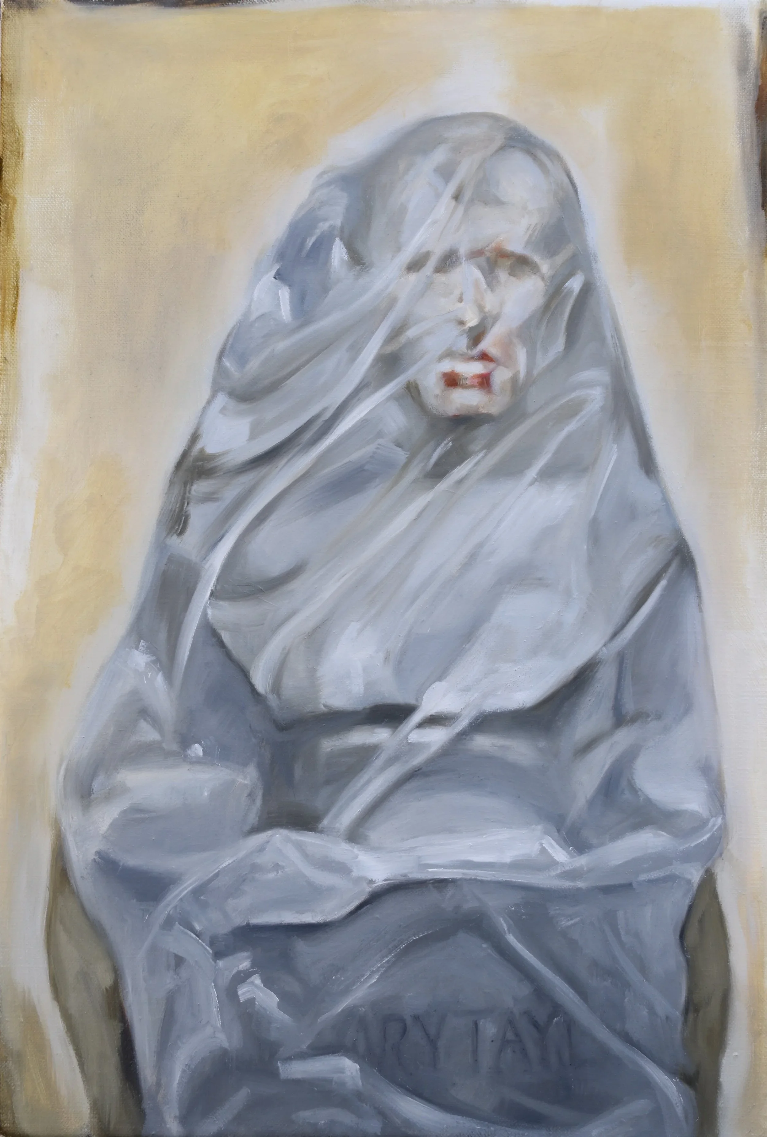 "President Zachary Taylor  Bloodied", oil on canvas, 18 x 12 inches