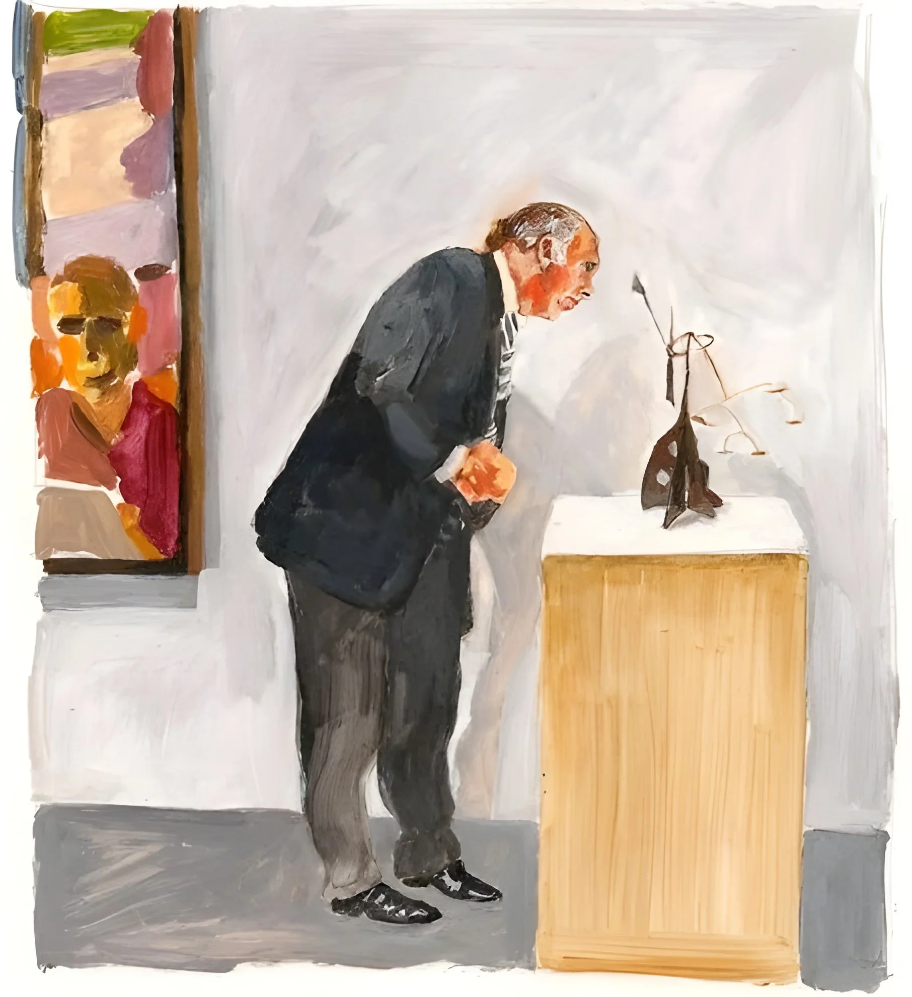 "Connoisseur", 2014, acrylic on mylar, 11 x 8.5 inches