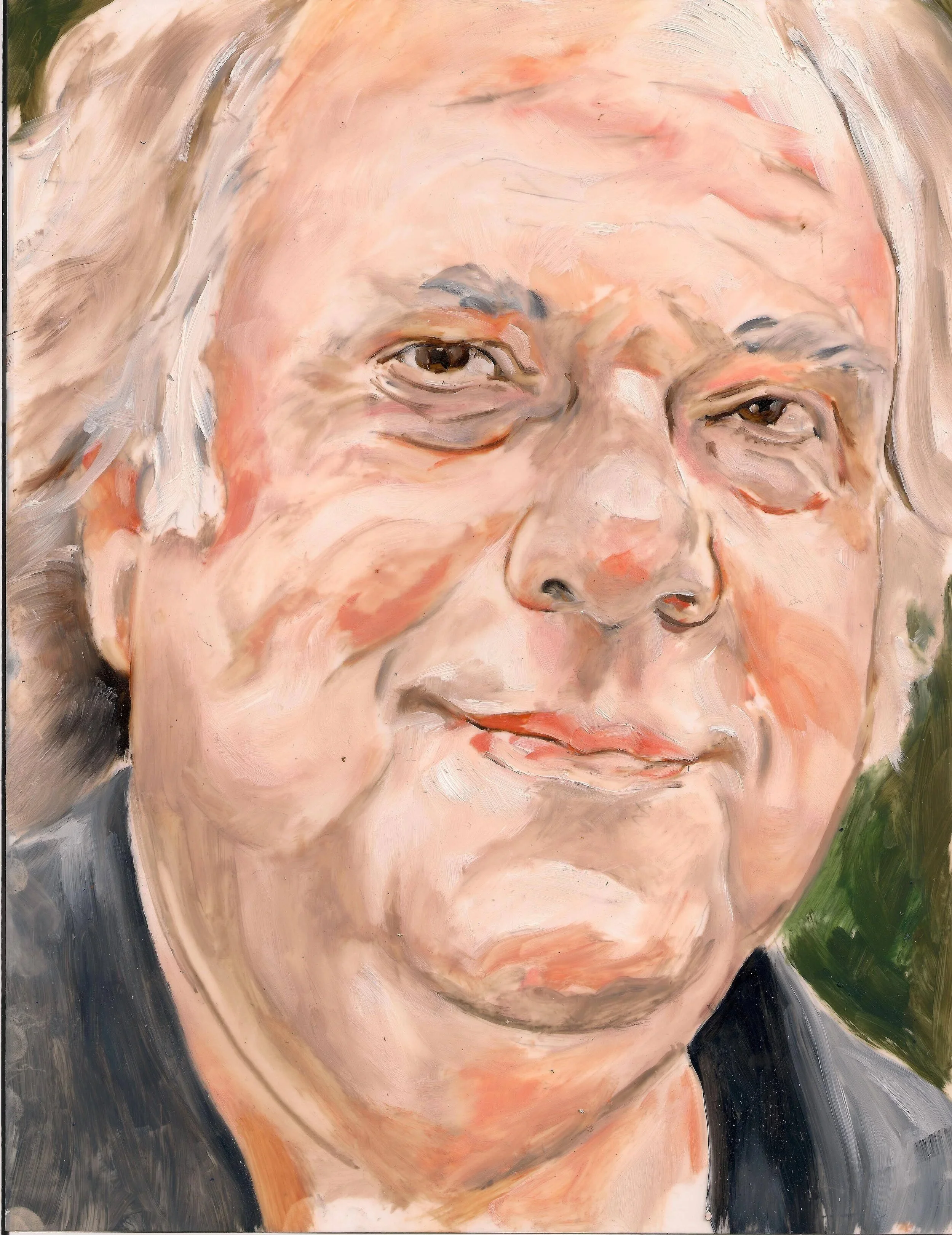 "Maury Chakin", acrylic on mylar on wood panel, 10 x 8 inches