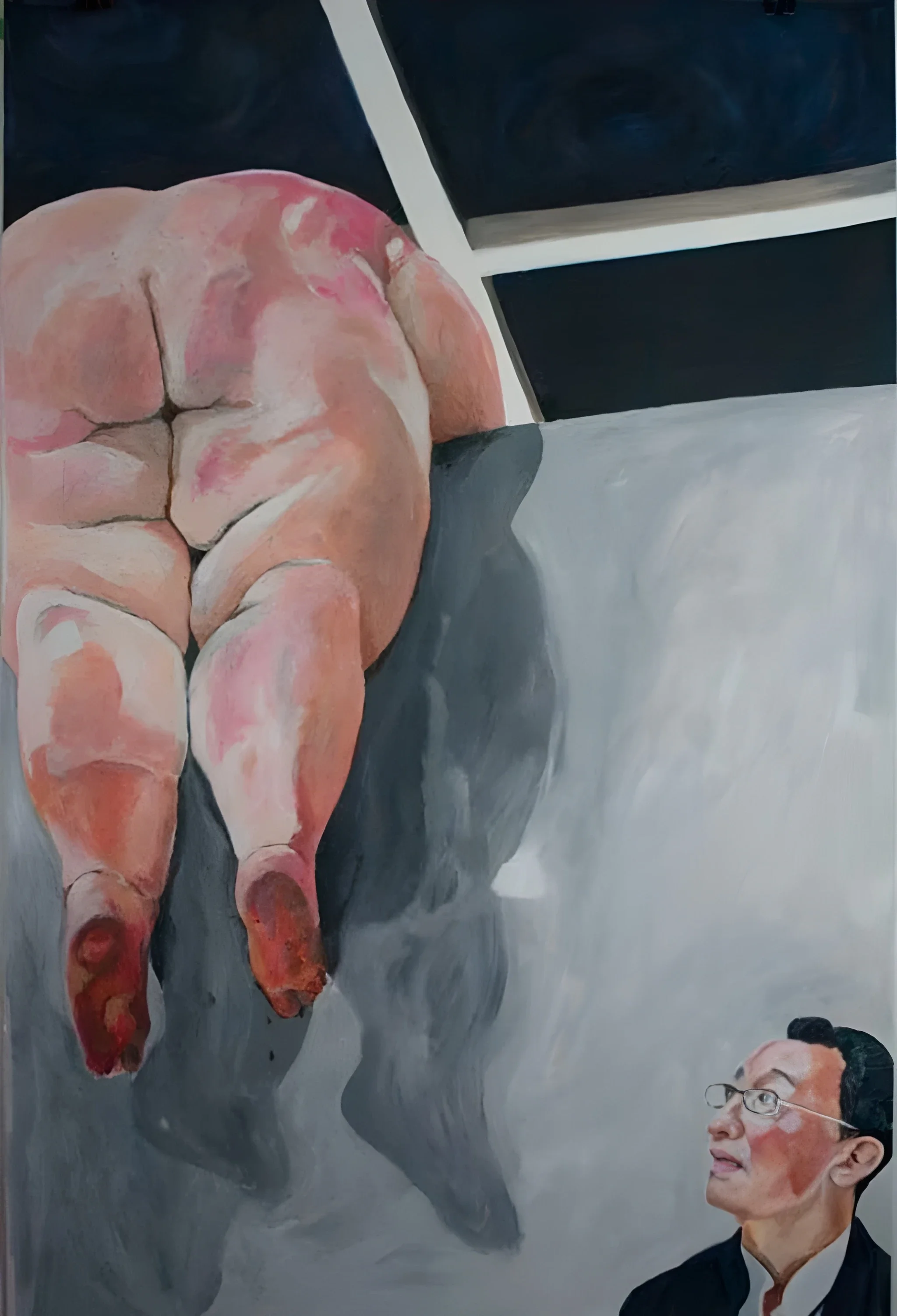  Hong Kong , 2014, acrylic on paper, 50 x 42 inches