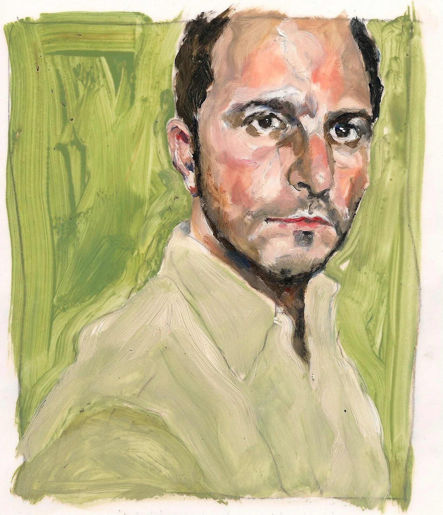 "William Kenneth Huffman", 2011, acrylic on mylar, 11 x 8.5 inches