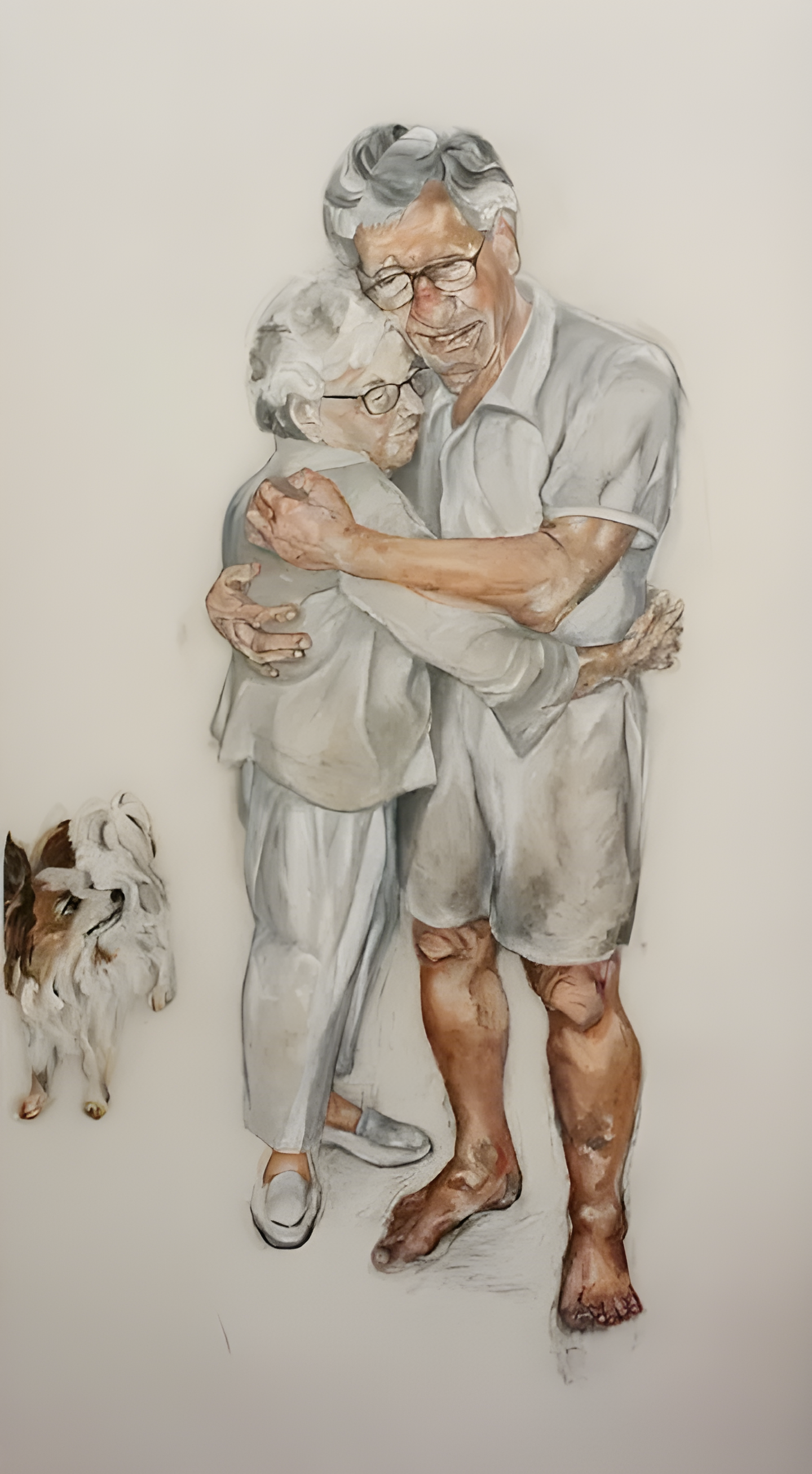  Mom and Dad Dancing in the Kitchen 2008 , 2009, oil on mylar, 84 x 42 inches