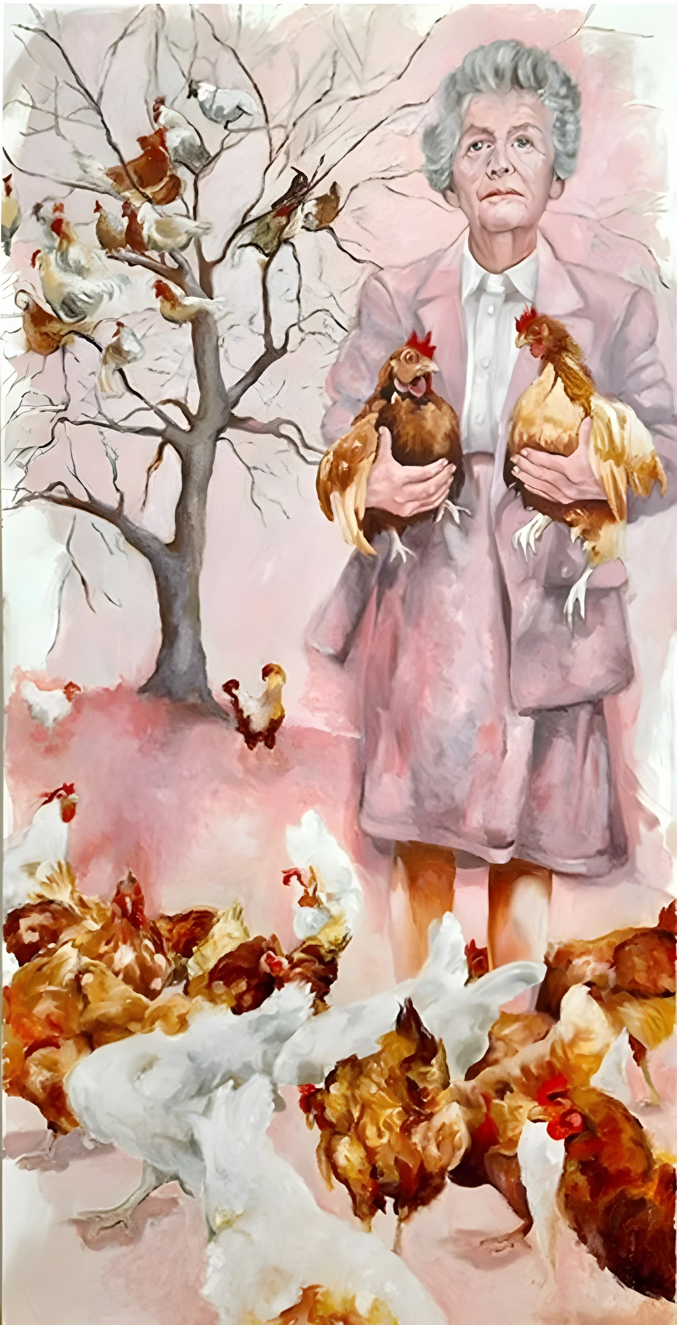 She was...a bird , oil on canvas, 60 x 30 inches