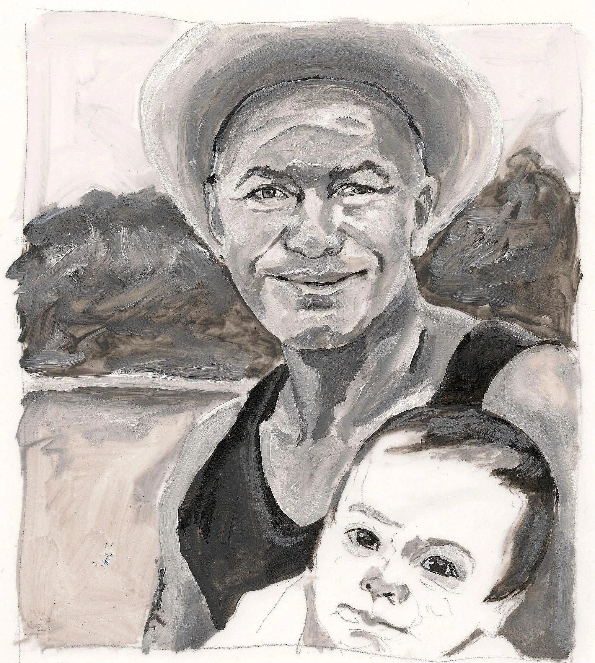 "Ashley Bickerton", 2011, acrylic on mylar, 11 x 8.5 inches