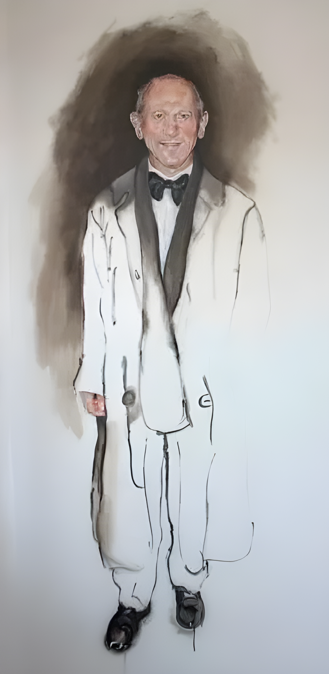 "David Mirvish", acrylic on mylar, 60 x 36 inches.