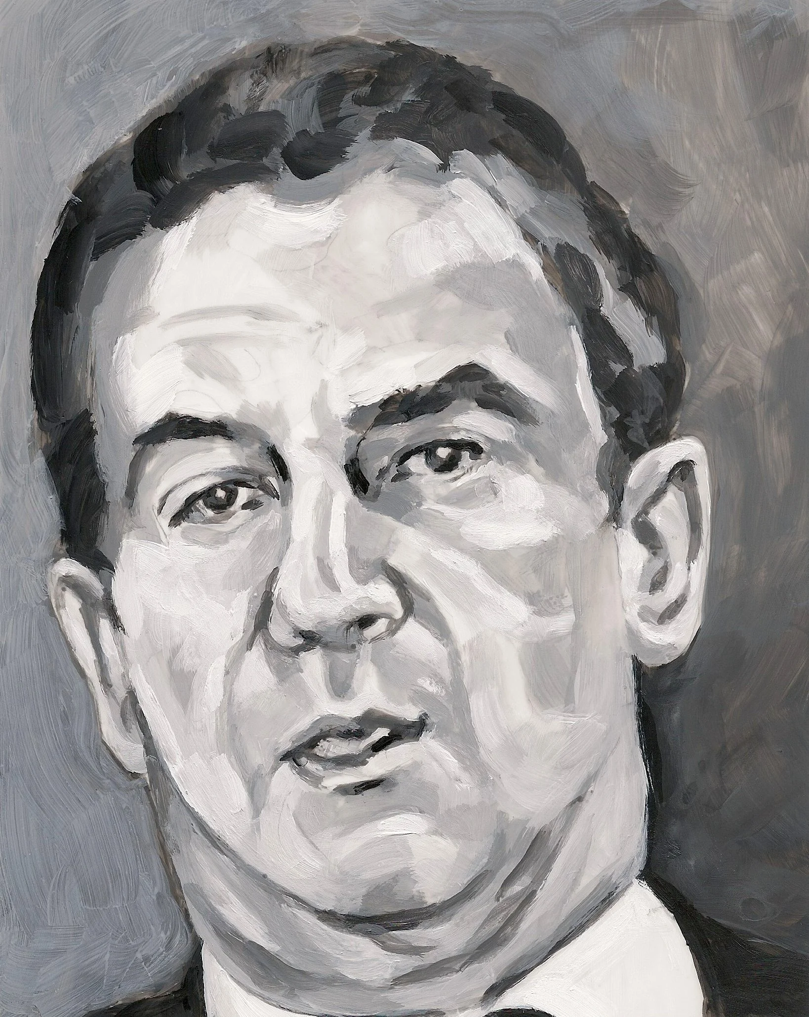  Gerry Schwartz , acrylic on mylar on wood panel, 5.5 x 7 inches