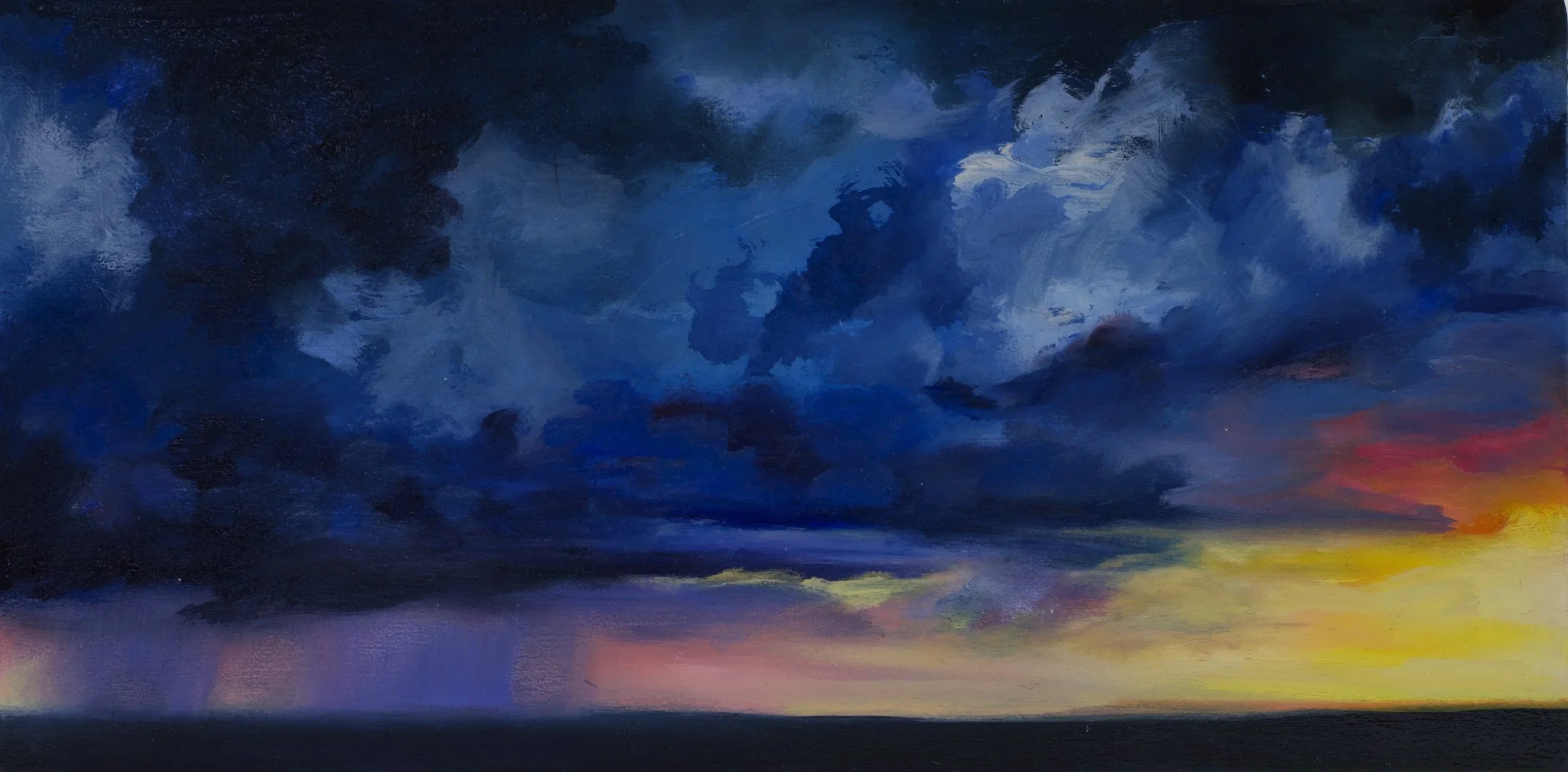 "Prairie Sky 5", 2016, oil on canvas, 6 x 12 inches