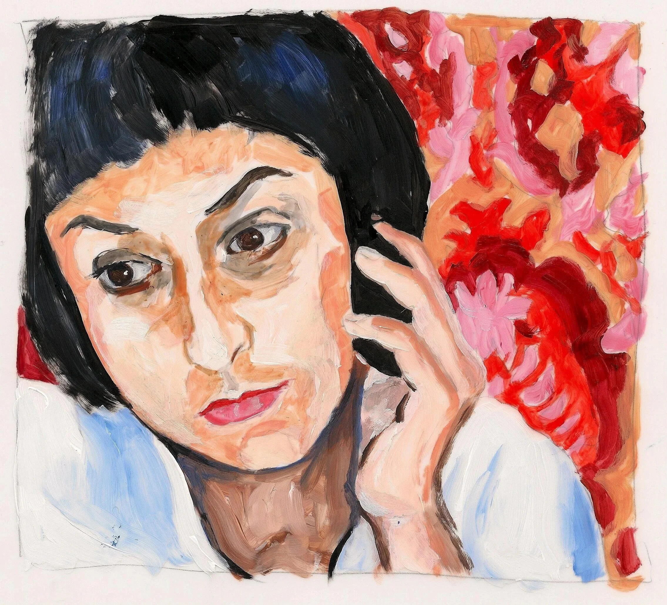 "Hoor Al-Qasimi", 2011, acrylic on mylar, 11 x 8.5 inches