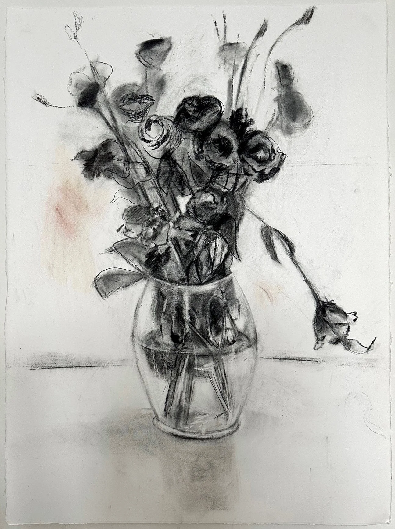  Fleurs de Charbon , charcoal on paper, 9 x 12 inches