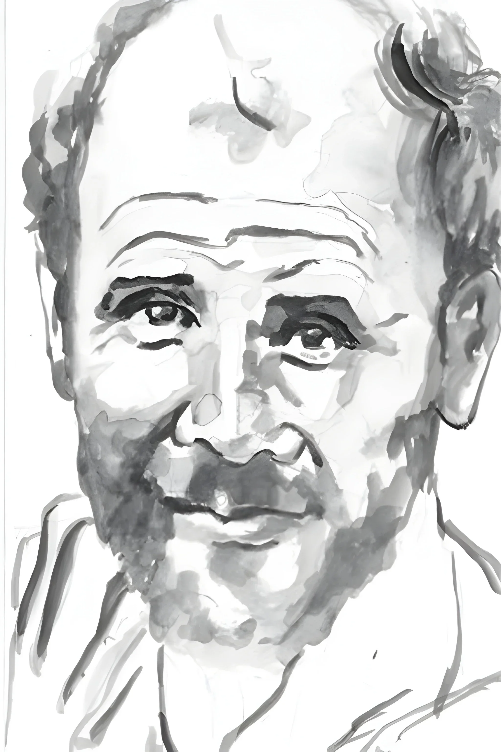 "Klimt", watercolour on paper, 6 x 4 inches