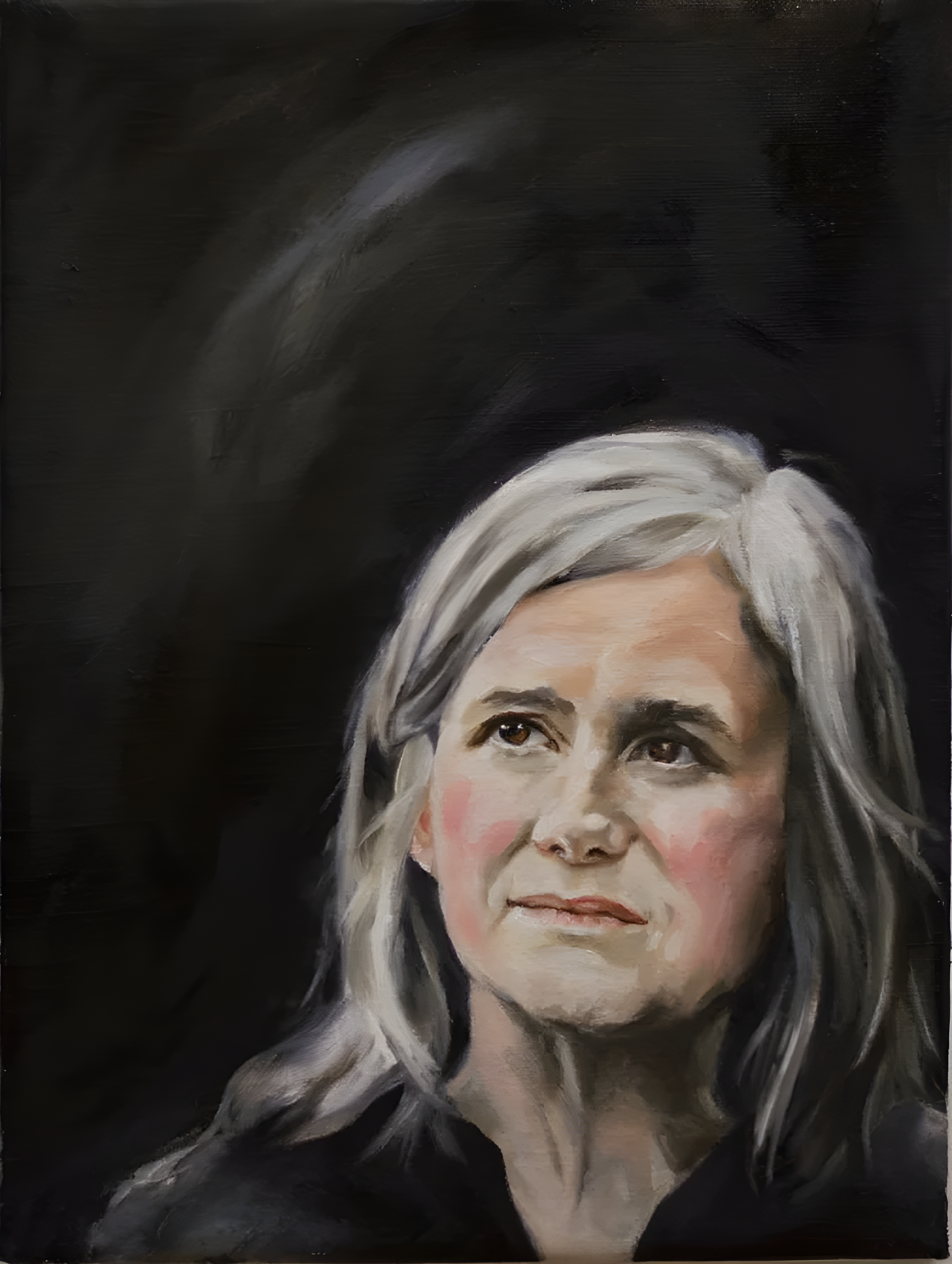  Amy Goodman , 2018, oil on linen, 12 x 9 inches