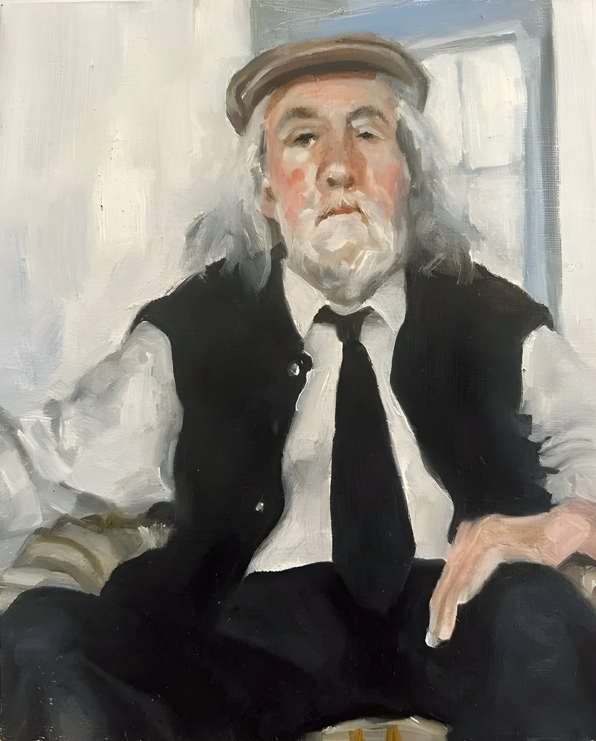  Time for a song , oil on panel, 10 x 8 inches