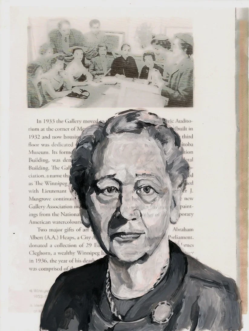 "Muriel Richardson", 2016, acrylic on inkjet on mylar, 11 x 8.5 inches