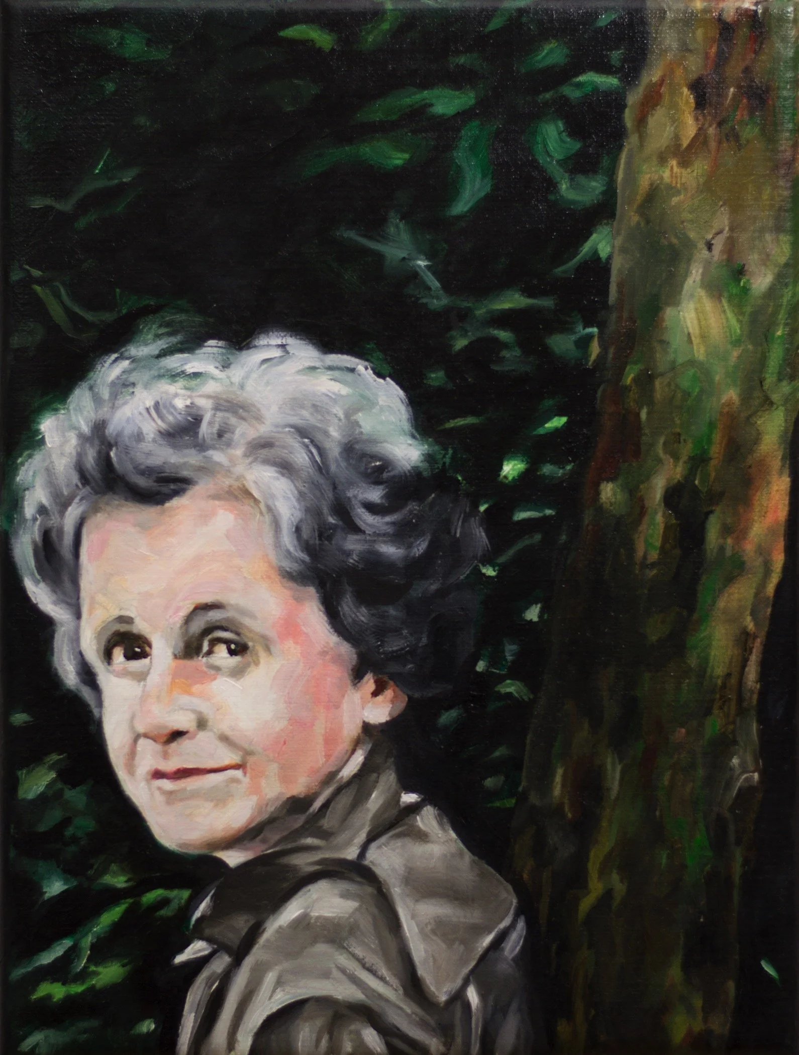  Rachel Carson , 2018, oil on linen, 12 x 9 inches
