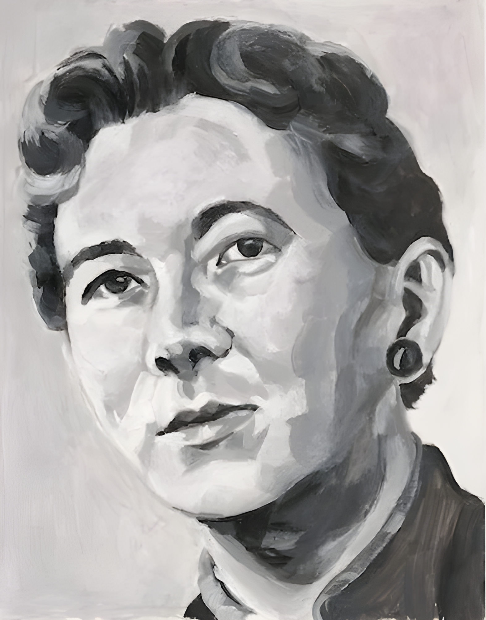  Margaret Laurence , acrylic on mylar on wood panel, 5.5 x 7 inches