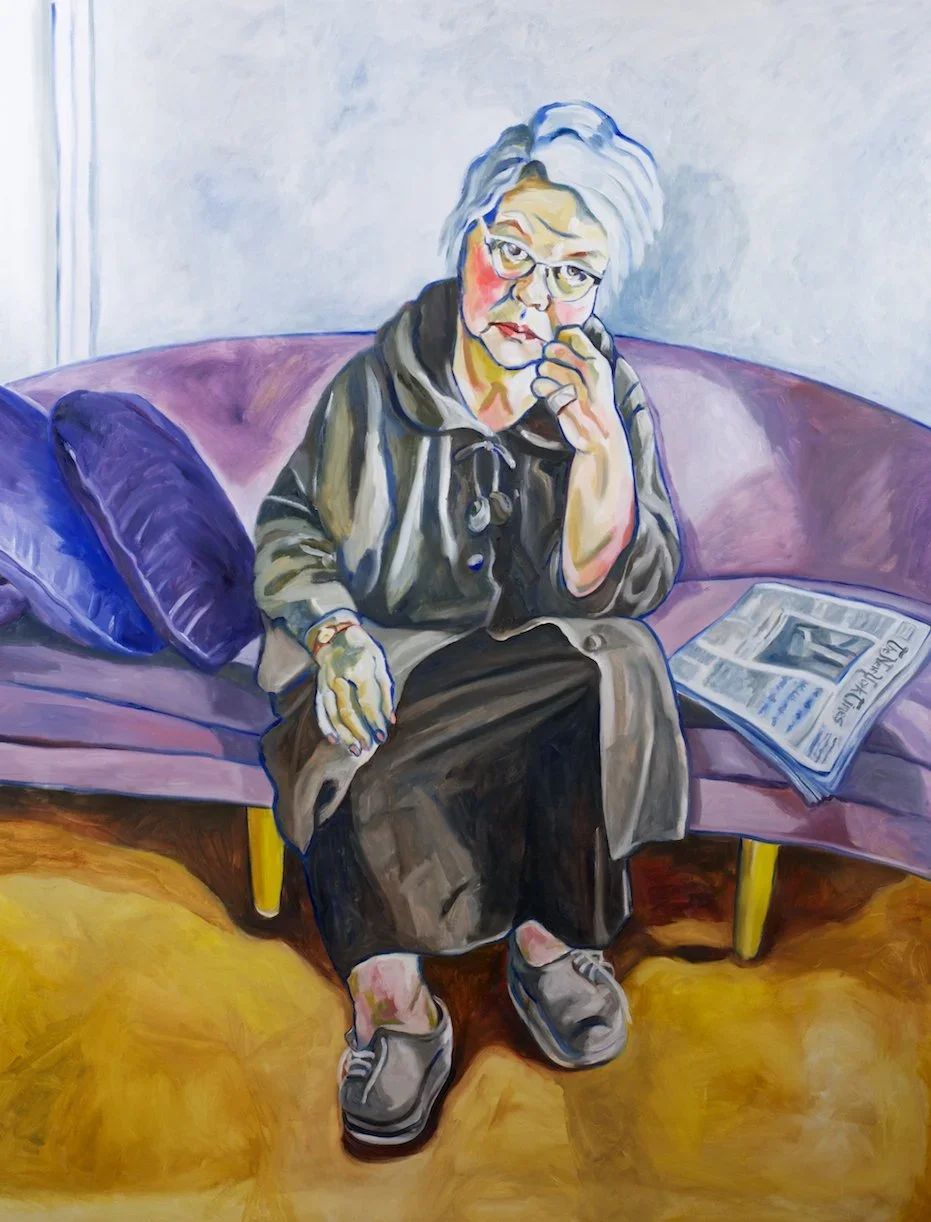 "Alice after Alice", oil on canvas, 30 x 20 inches. Jerry Saltz / Roberta Smith Collection.