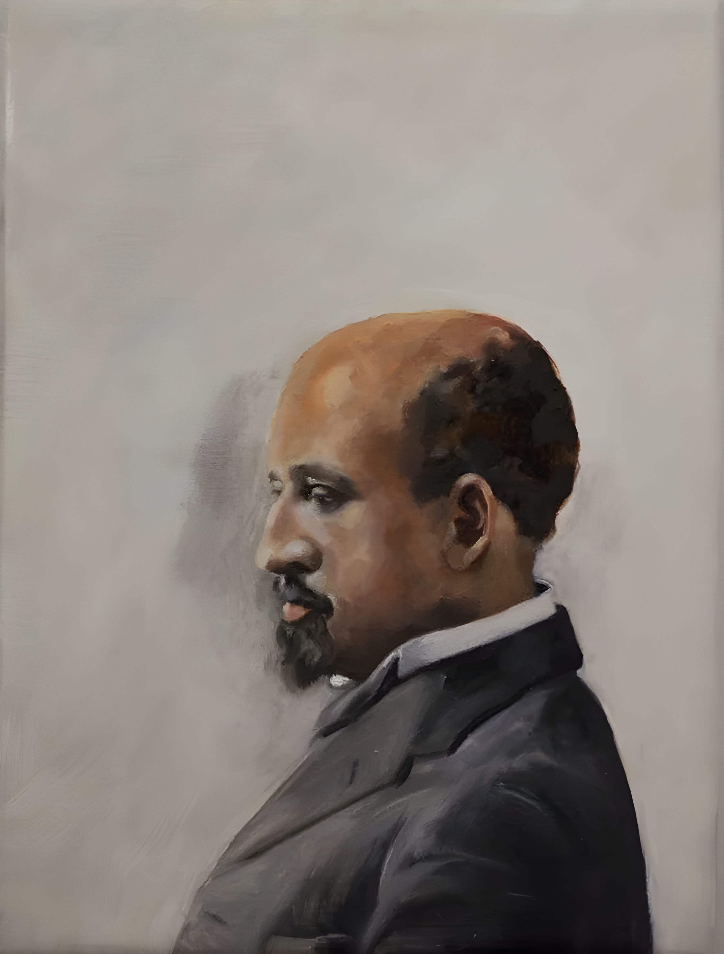 "W.E.B. Du Bois", 2018, oil on linen, 12 x 9 inches