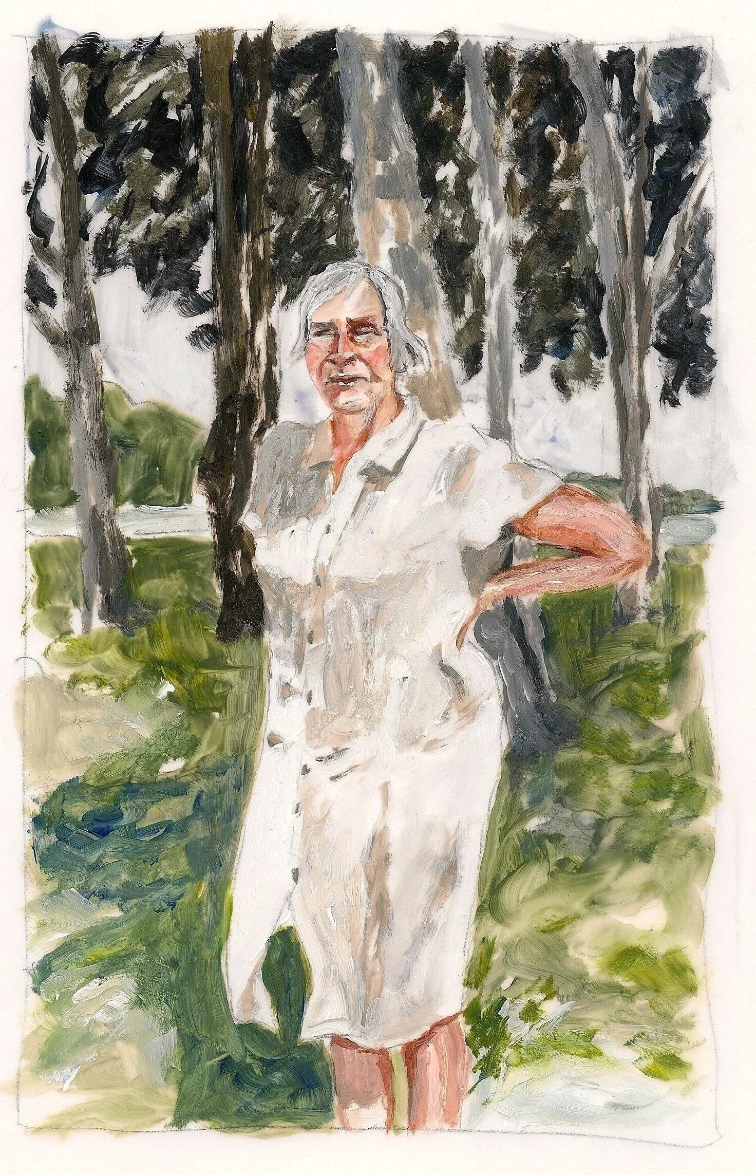 "Margaret Dragu", acrylic on mylar, 11 x 8.5 inches