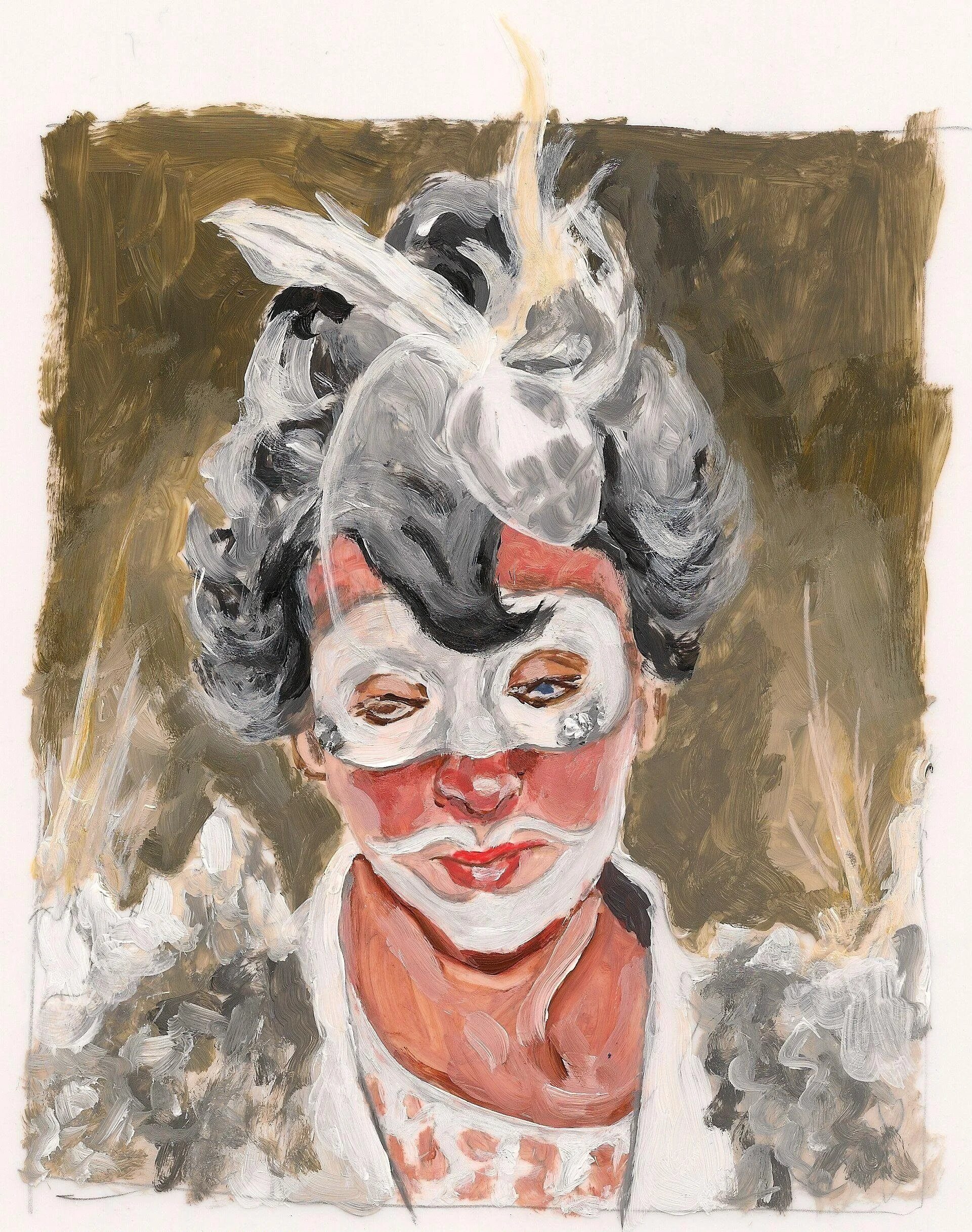 "Peregrine Honig", 2011, acrylic on mylar, 11 x 8.5 inches