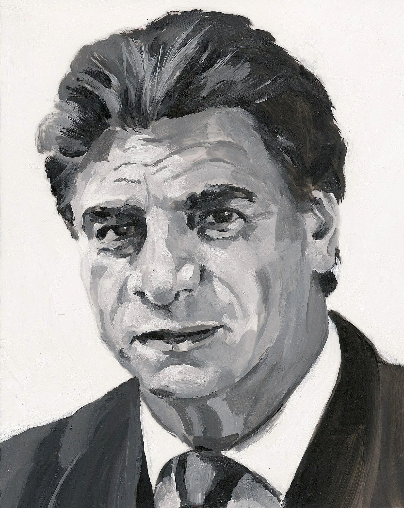  Phil Kives , acrylic on mylar on wood panel, 5.5 x 7 inches