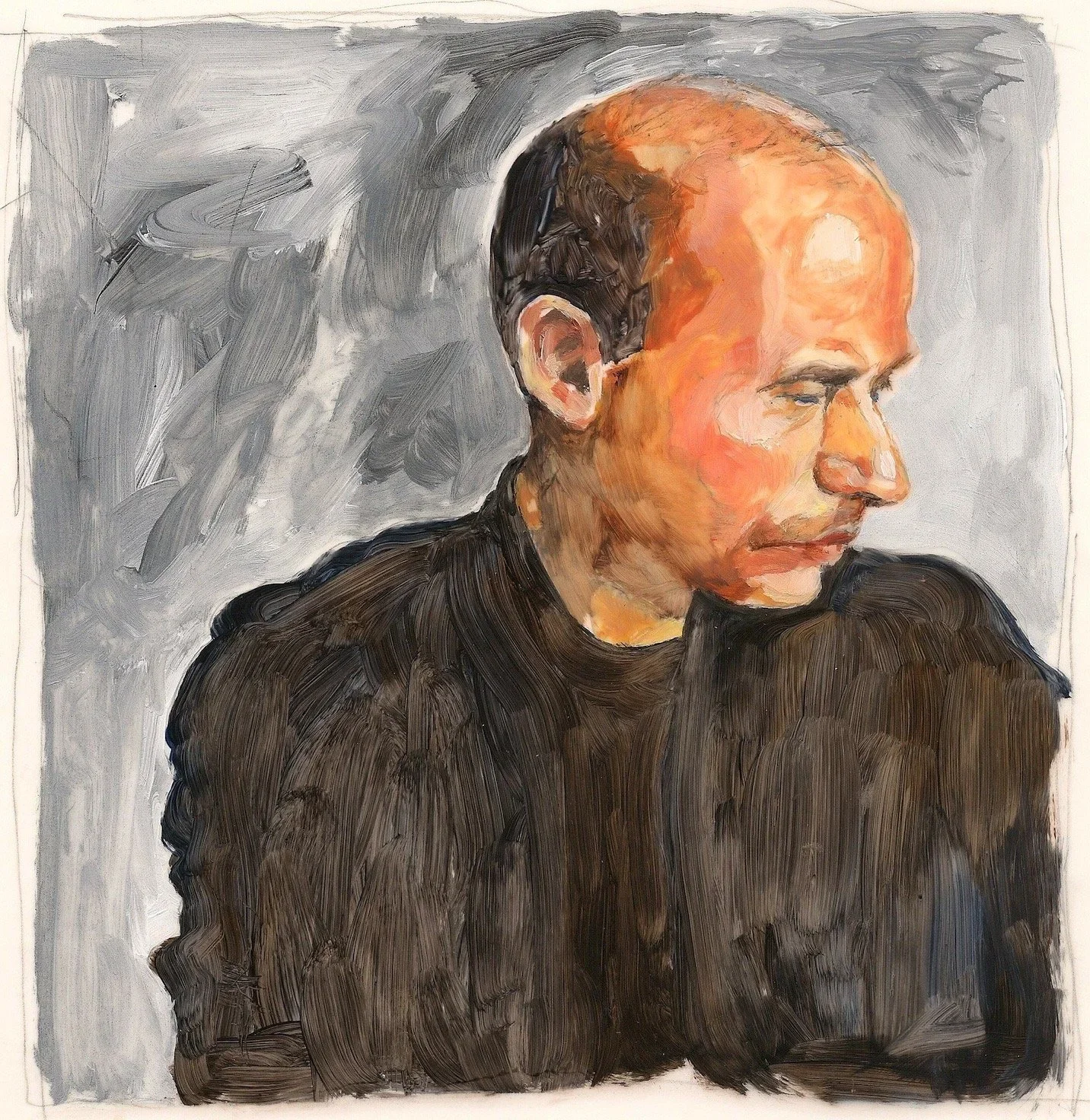 "Blake Gopnik", 2011, acrylic on mylar, 11 x 8.5 inches