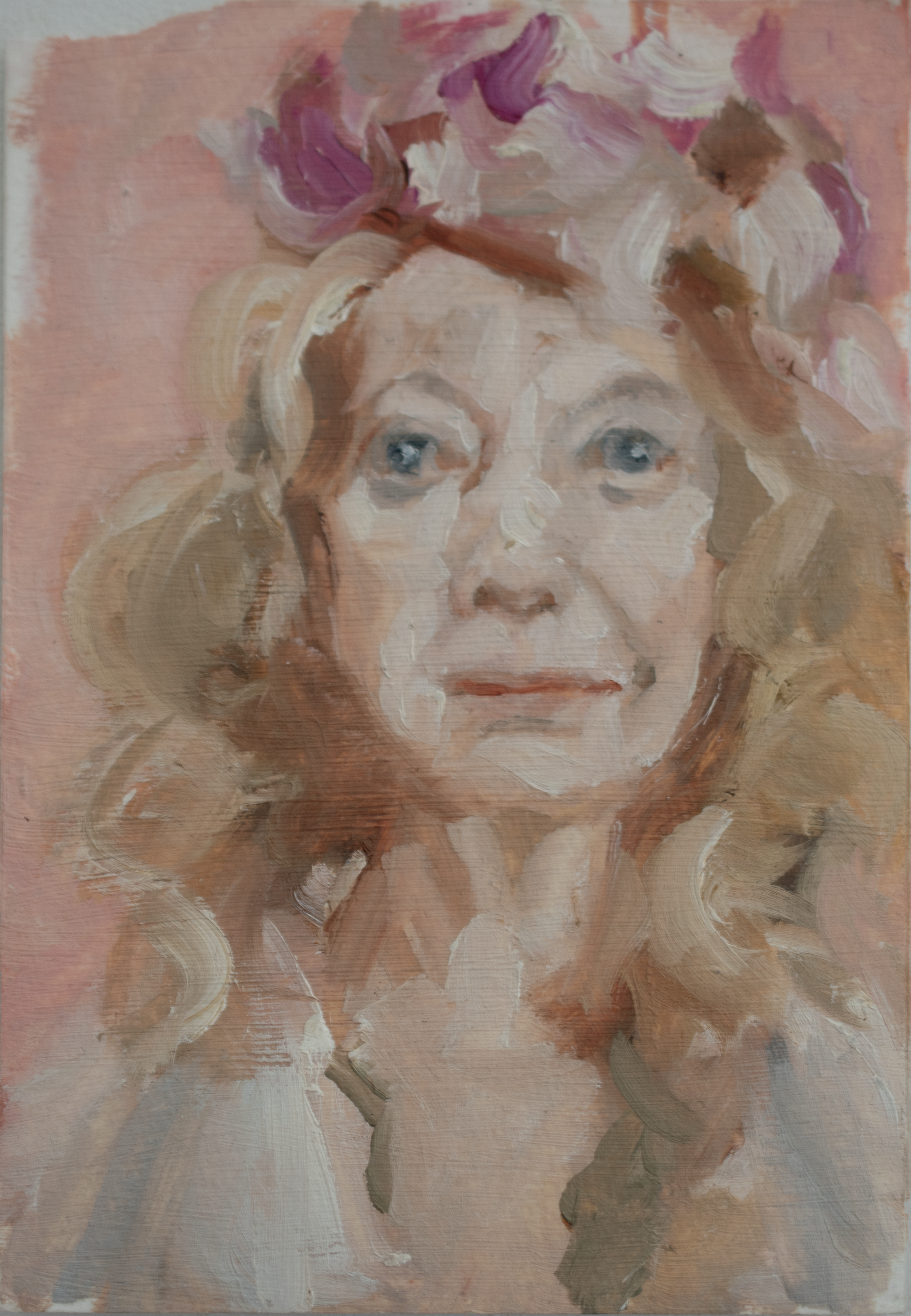 "Princess", oil on paper, 6 x 4 inches