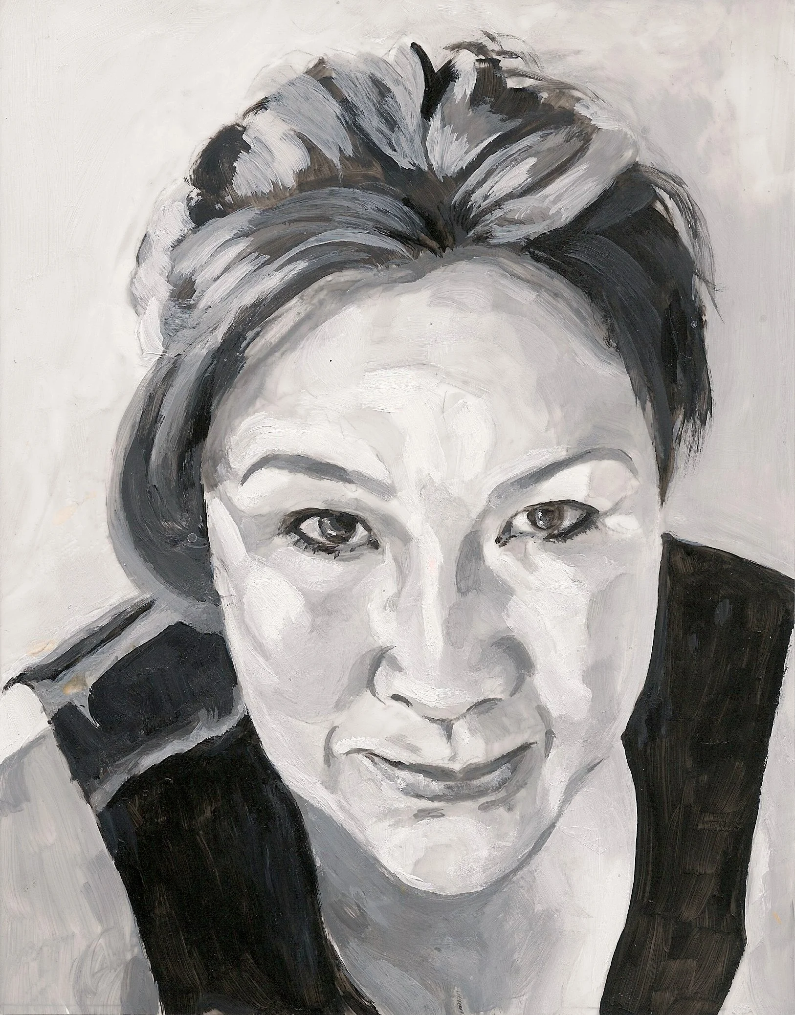  Kim Wheeler (Writer, Radio Producer) , acrylic on mylar on wood panel 5.5 x 7 inches