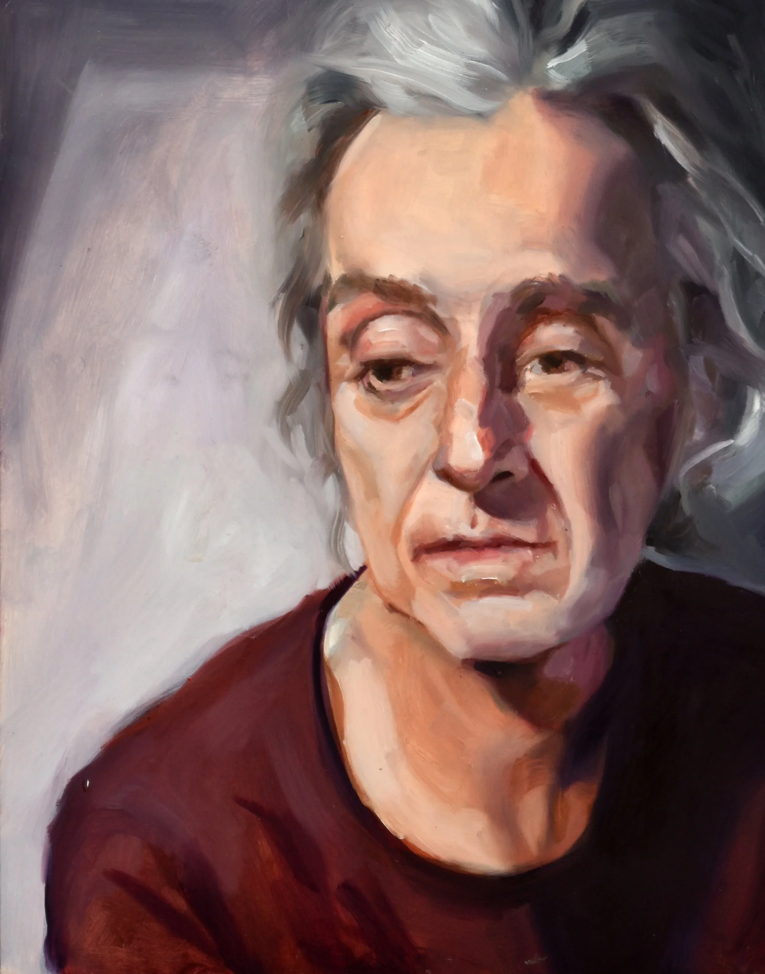 "My time is up anyway." oil on panel, 14 x 11 inches