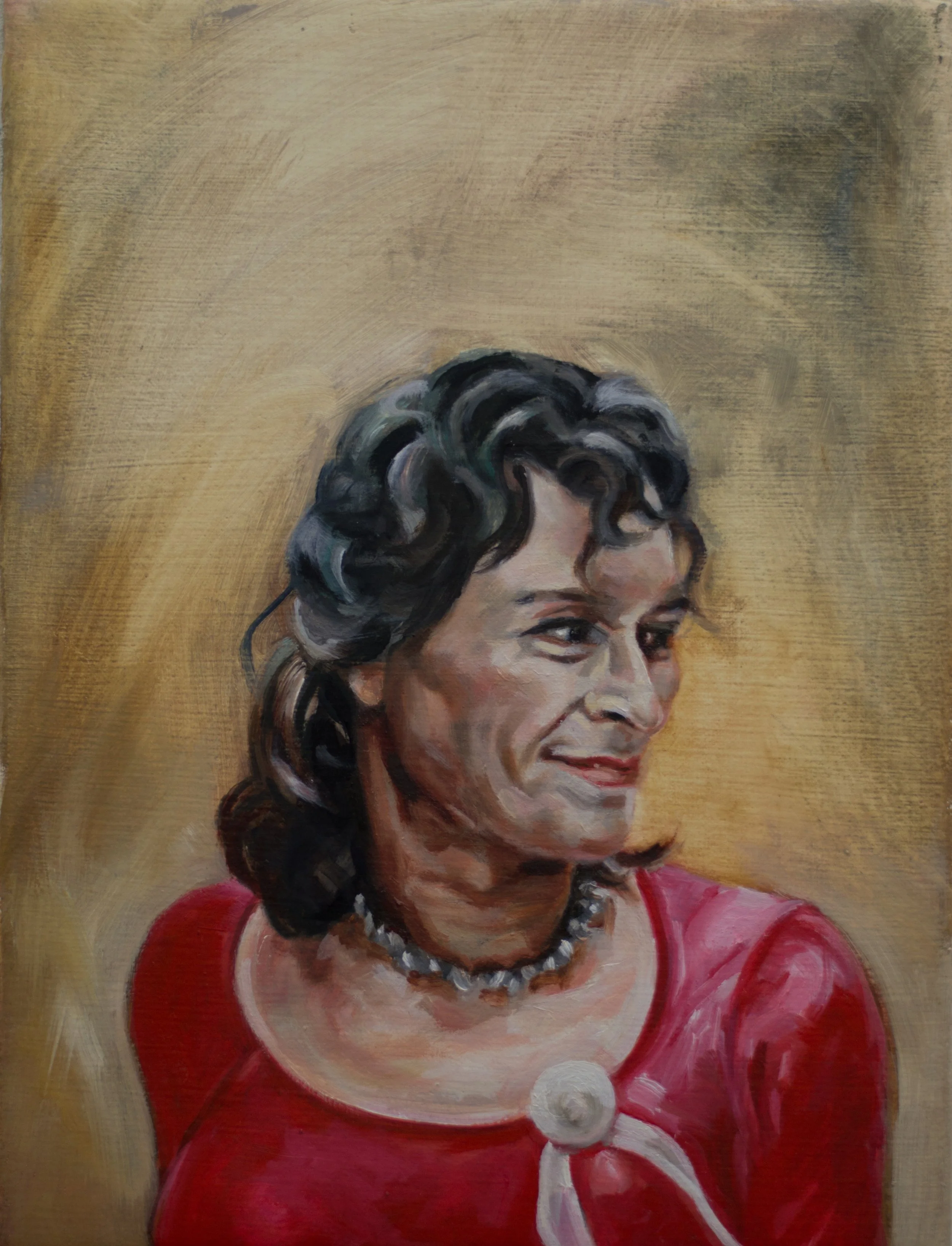  Sylvia Rae Rivera , 2018, oil on linen, 12 x 9 inches