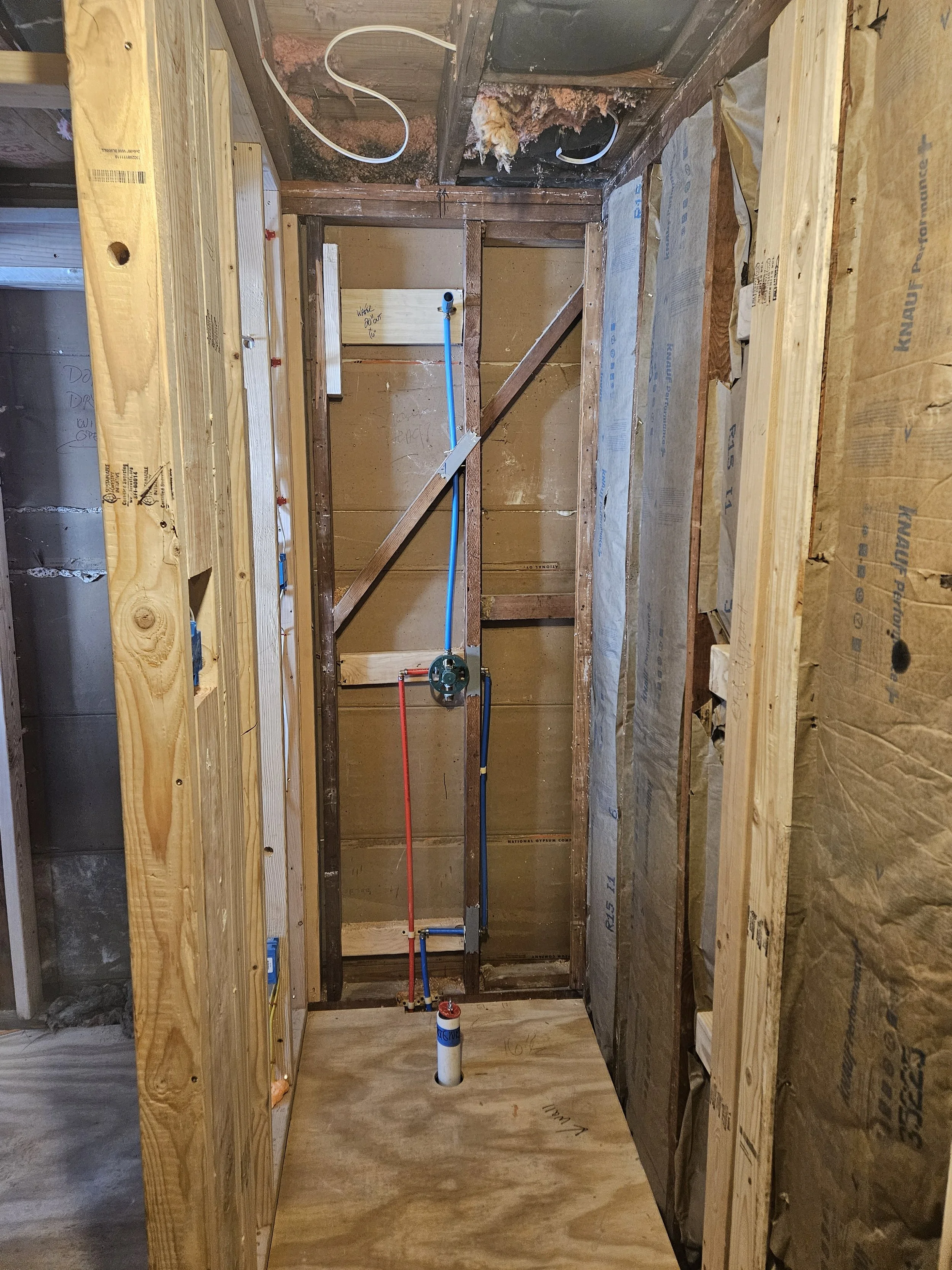 Garage conversion to a bathroom