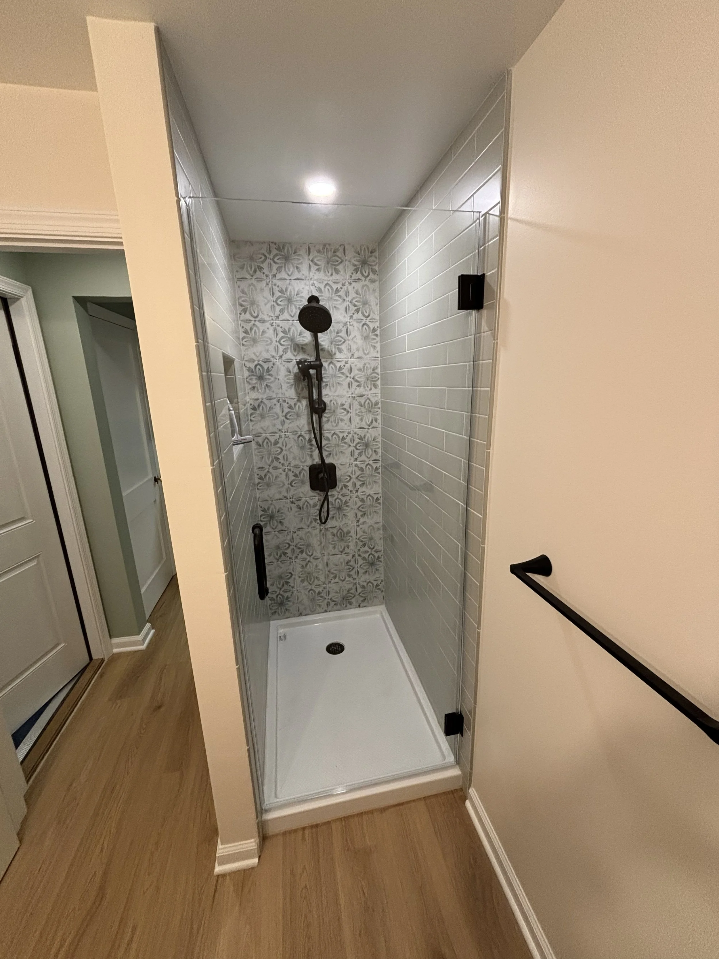 Garage conversion to a bathroom