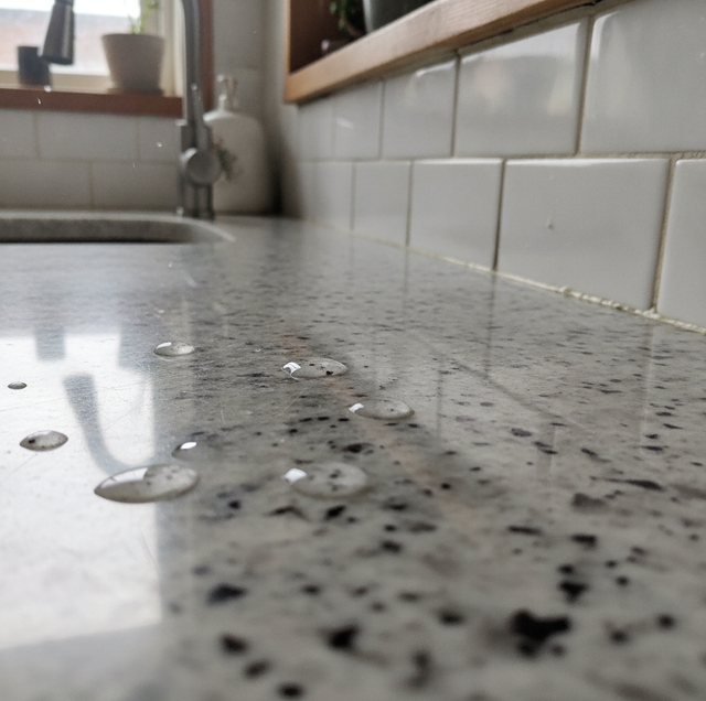 three kitchen countertop stone samples compared side-by-side